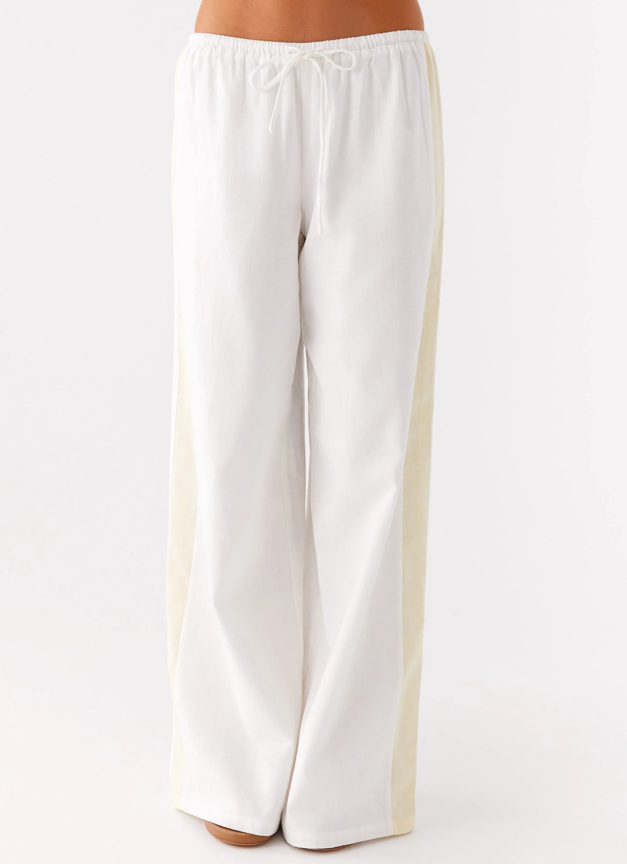 Oska Drawstring Pants - White - Image 5