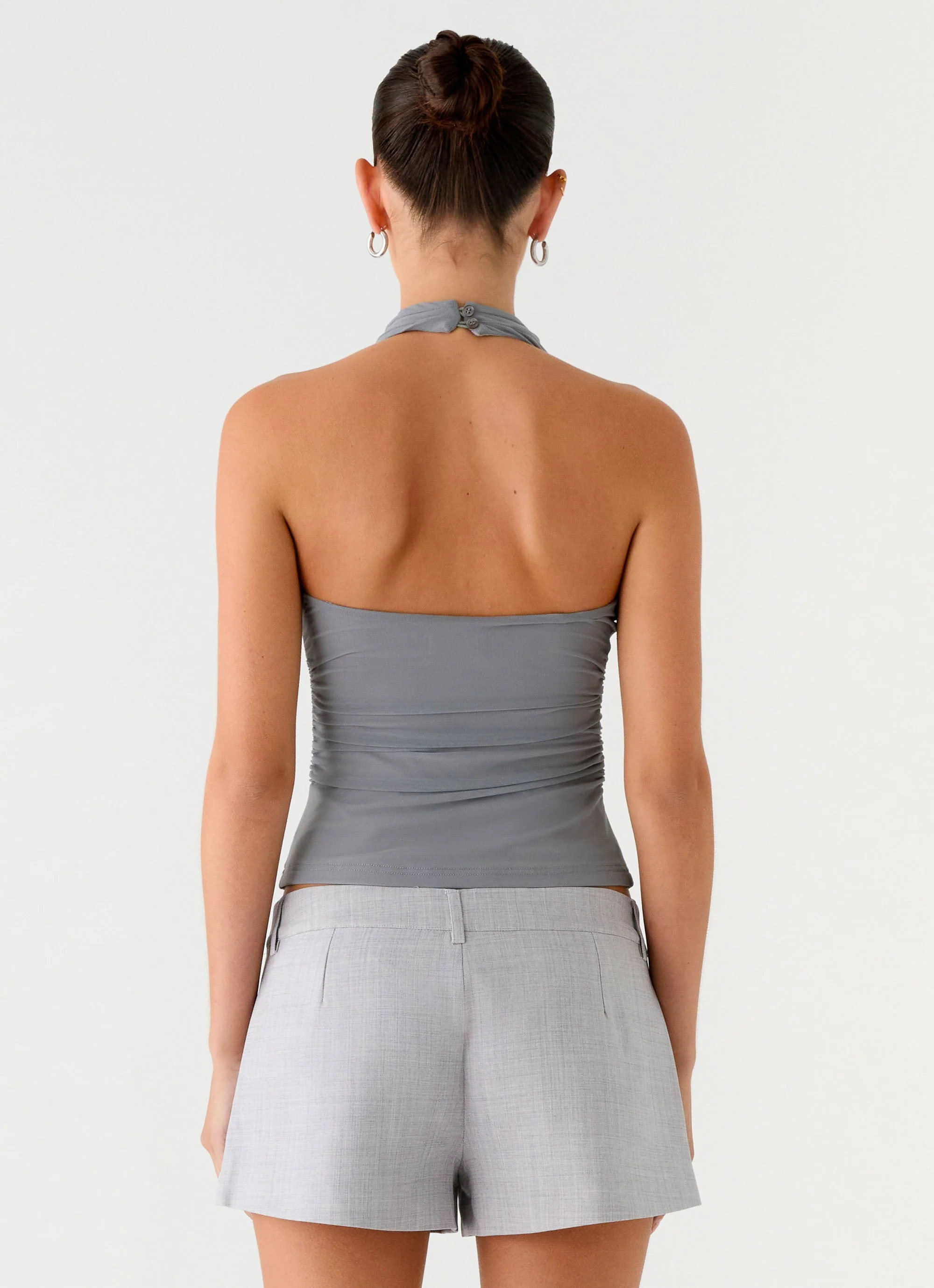 Oslo Mini Shorts - Grey - Image 4