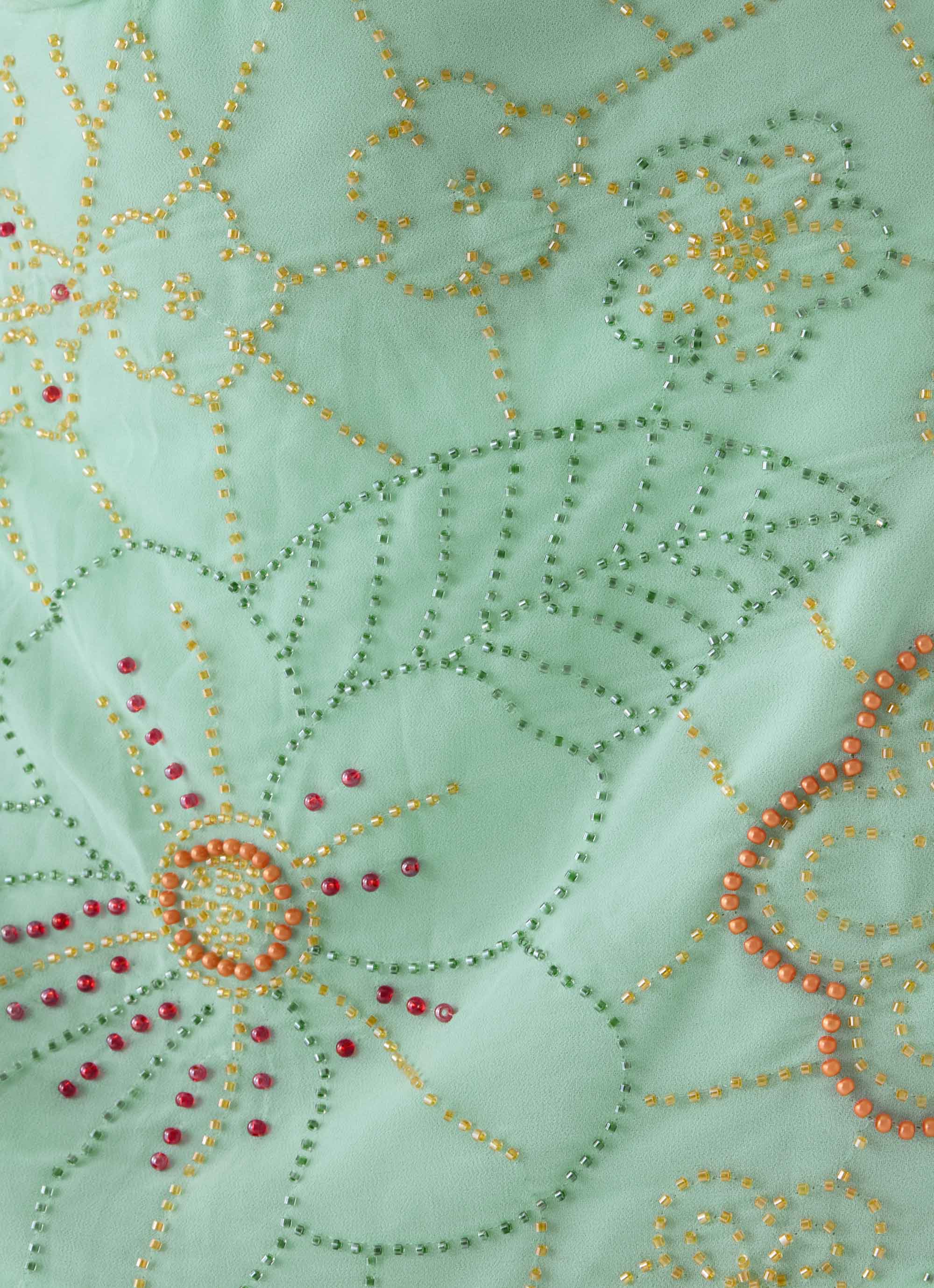 Outlaw Beaded Mini Dress - Mint Aqua - Image 6