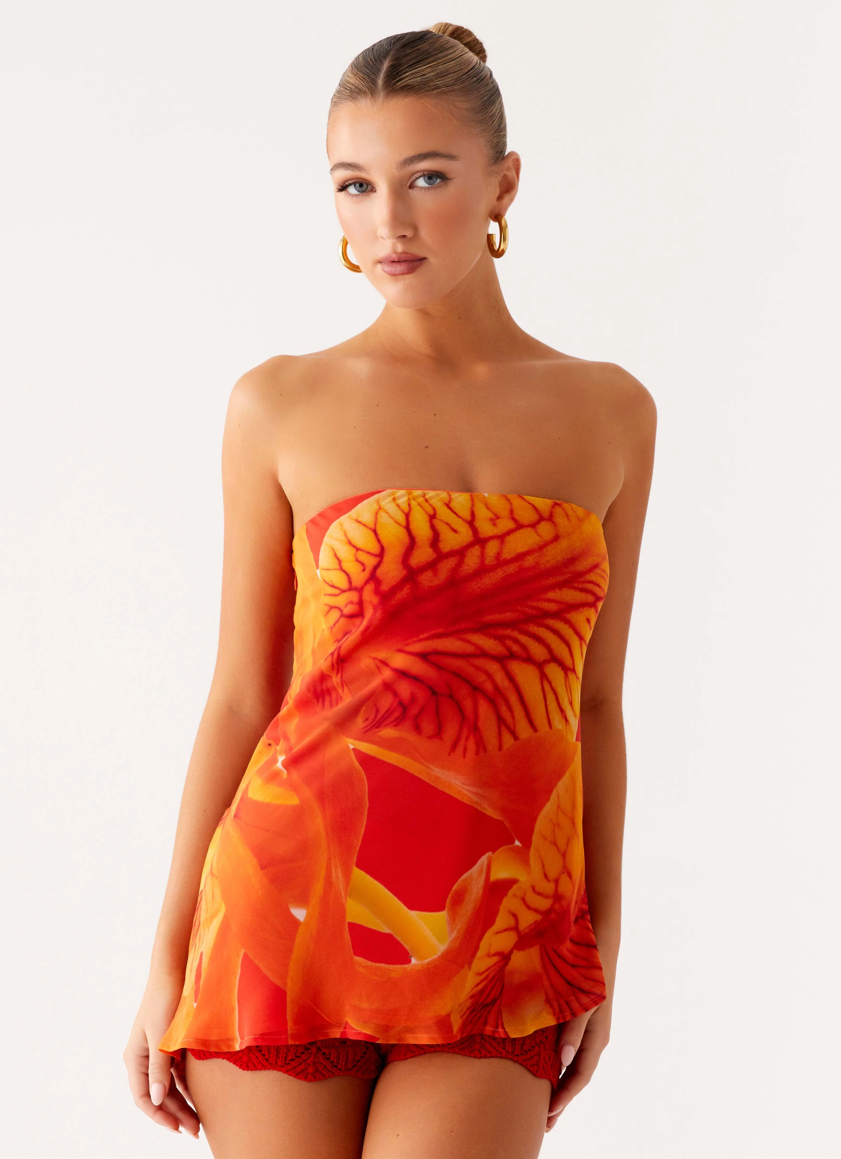 Over The Horizon Asymetrical Top - Serene Orange - Image 6
