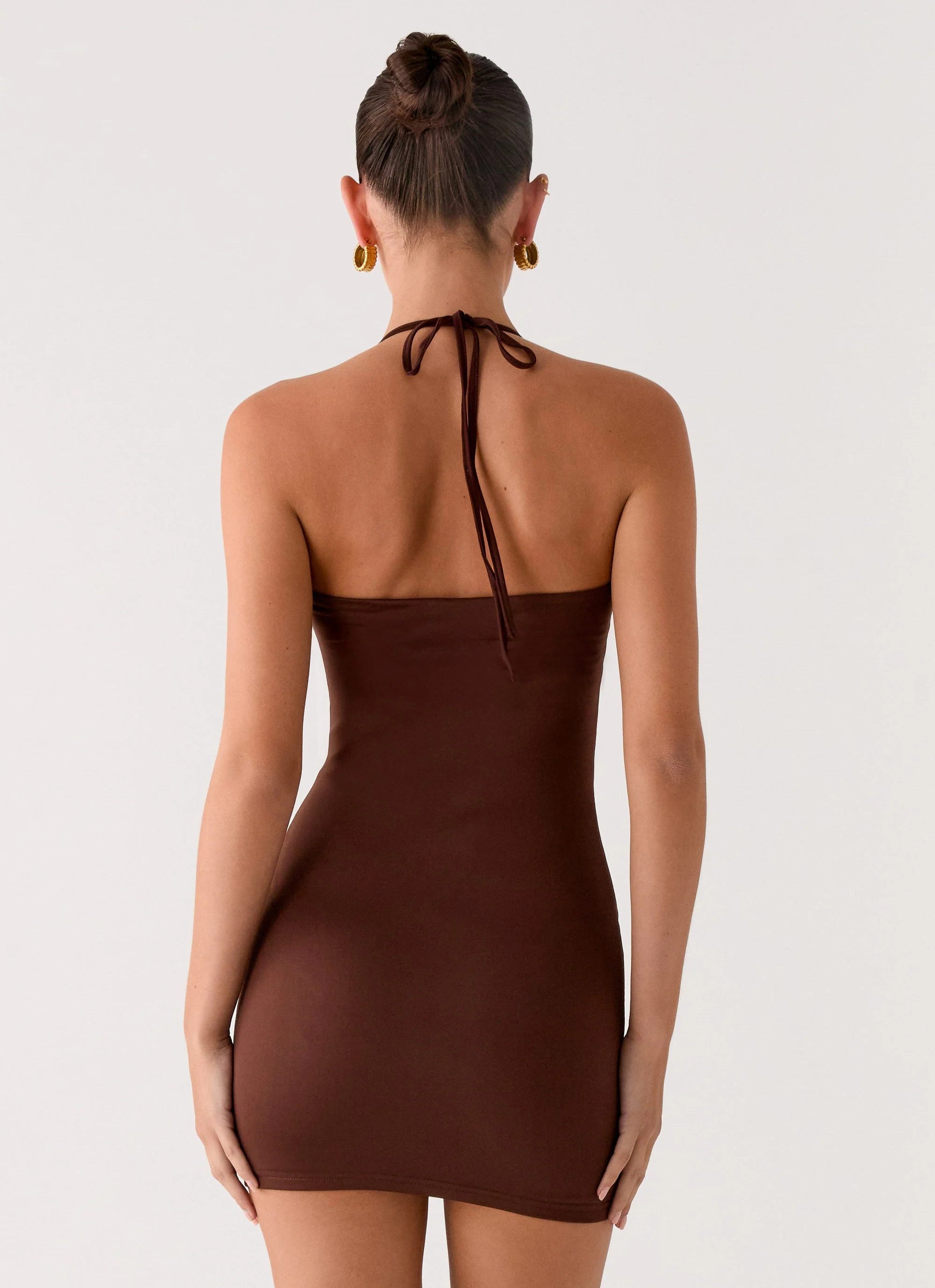 Palm Beach Mini Dress - Chocolate - Image 4