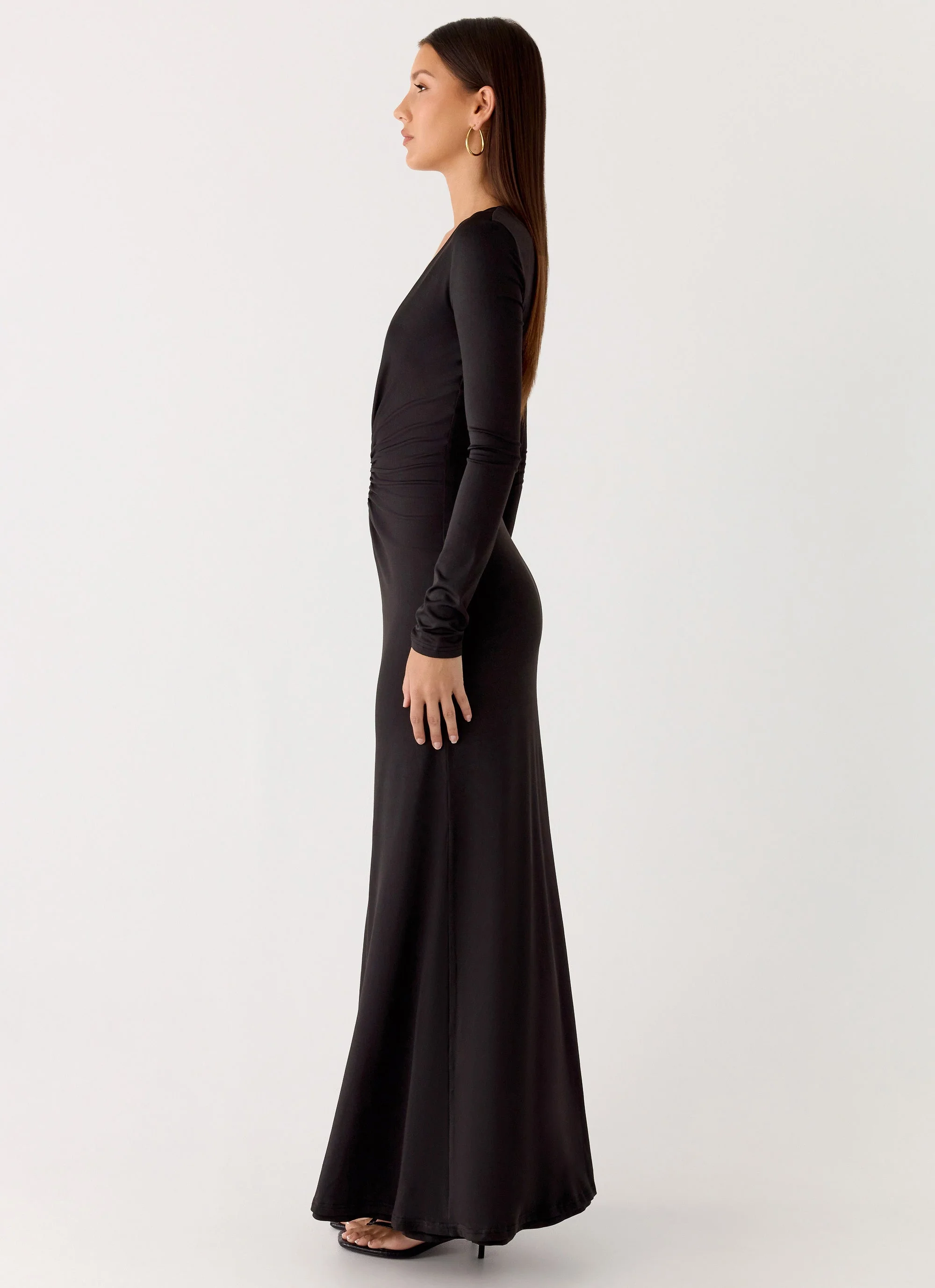 Palm Haze Maxi Dress - Black - Image 2