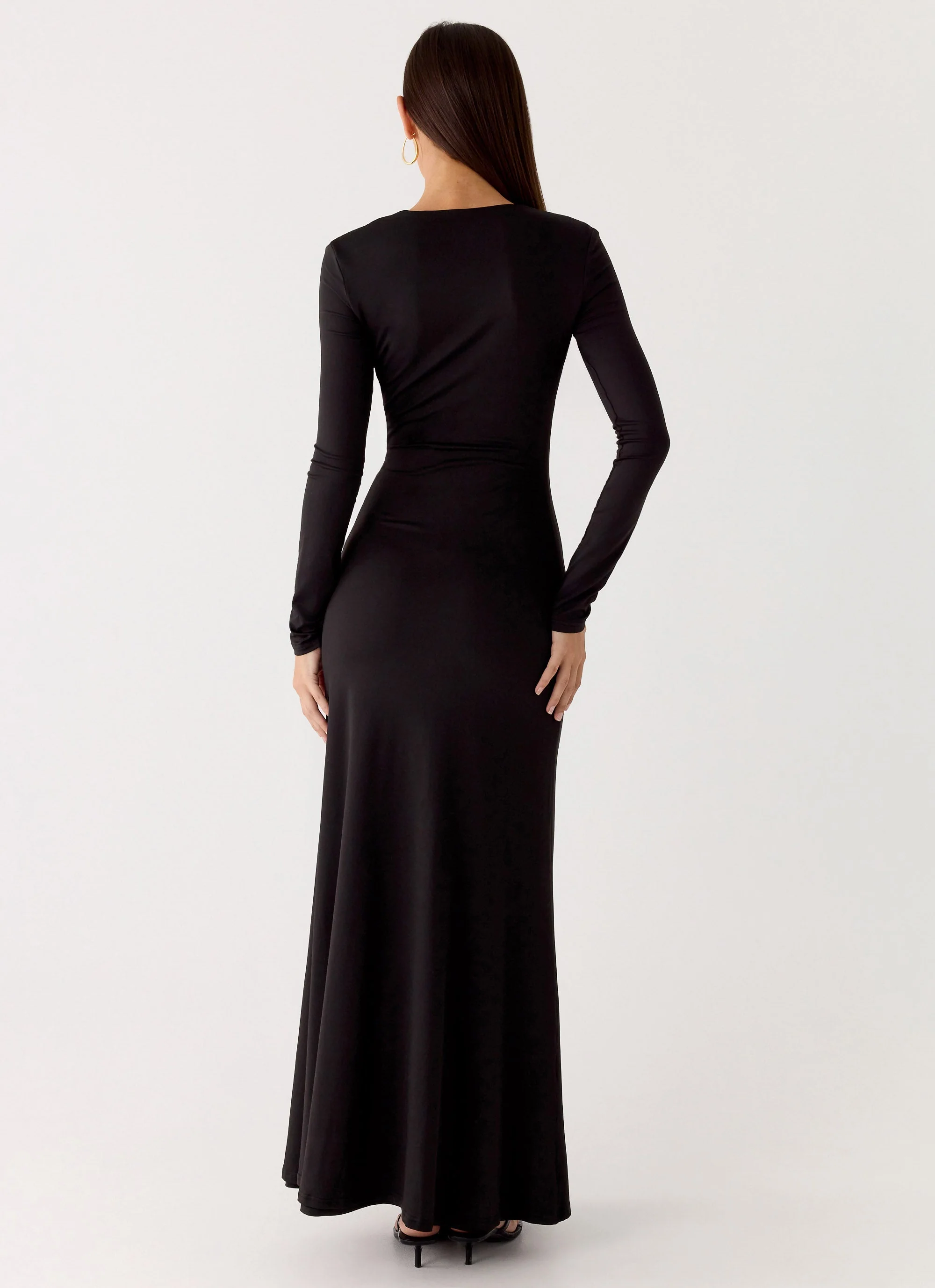 Palm Haze Maxi Dress - Black - Image 3