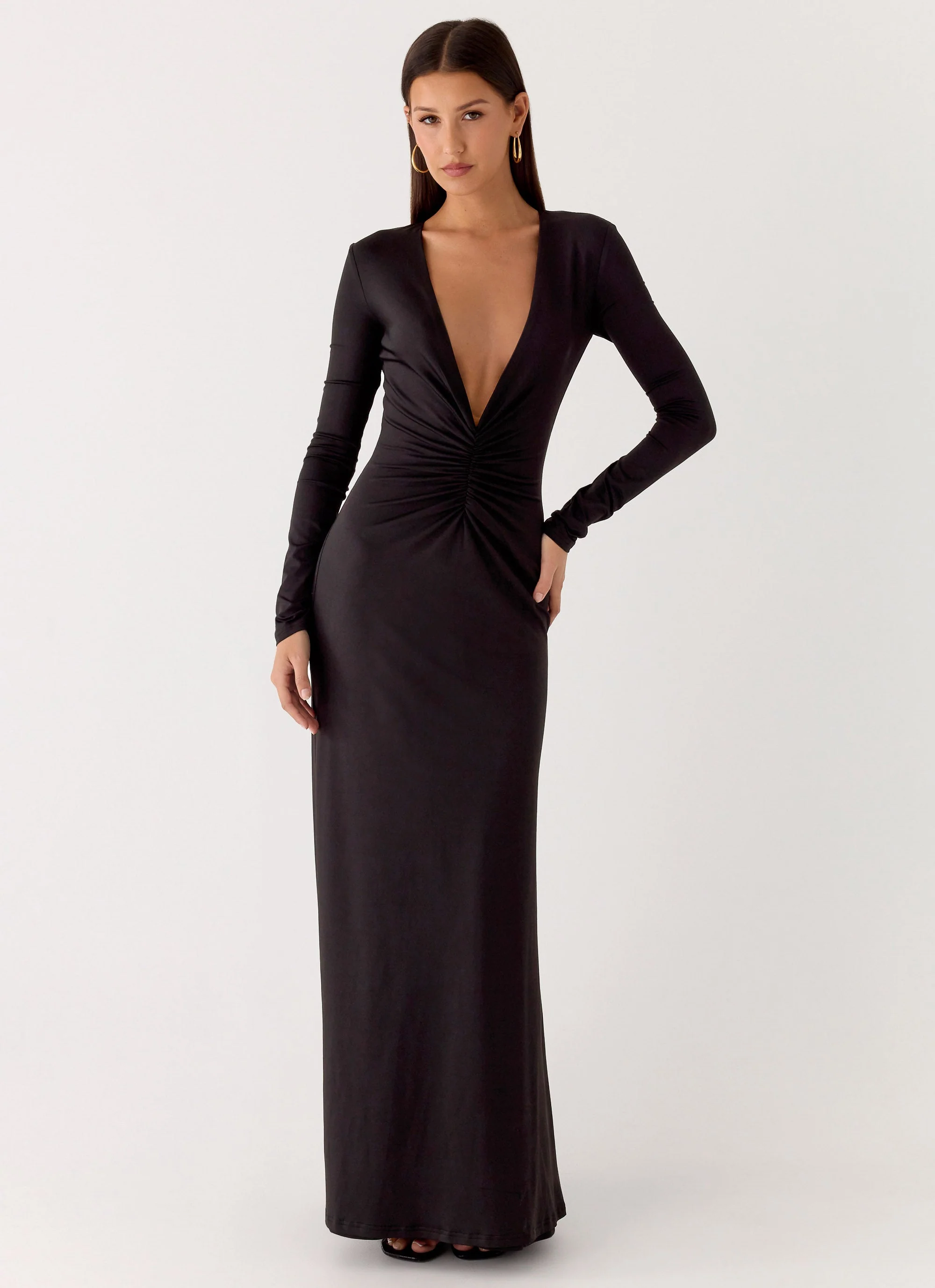 Palm Haze Maxi Dress - Black - Image 6