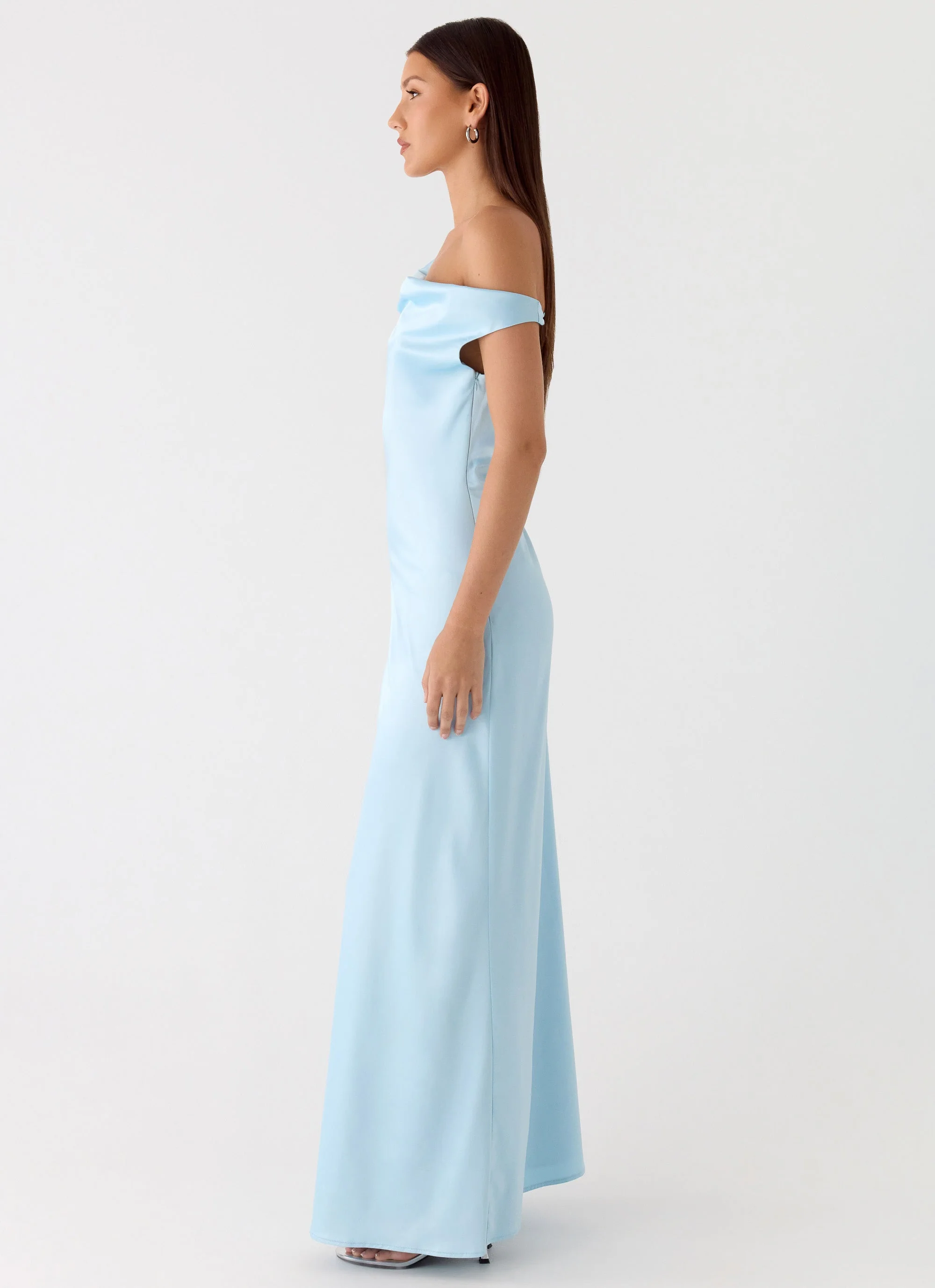 Palm Royal Maxi Dress - Ice Blue - Image 3
