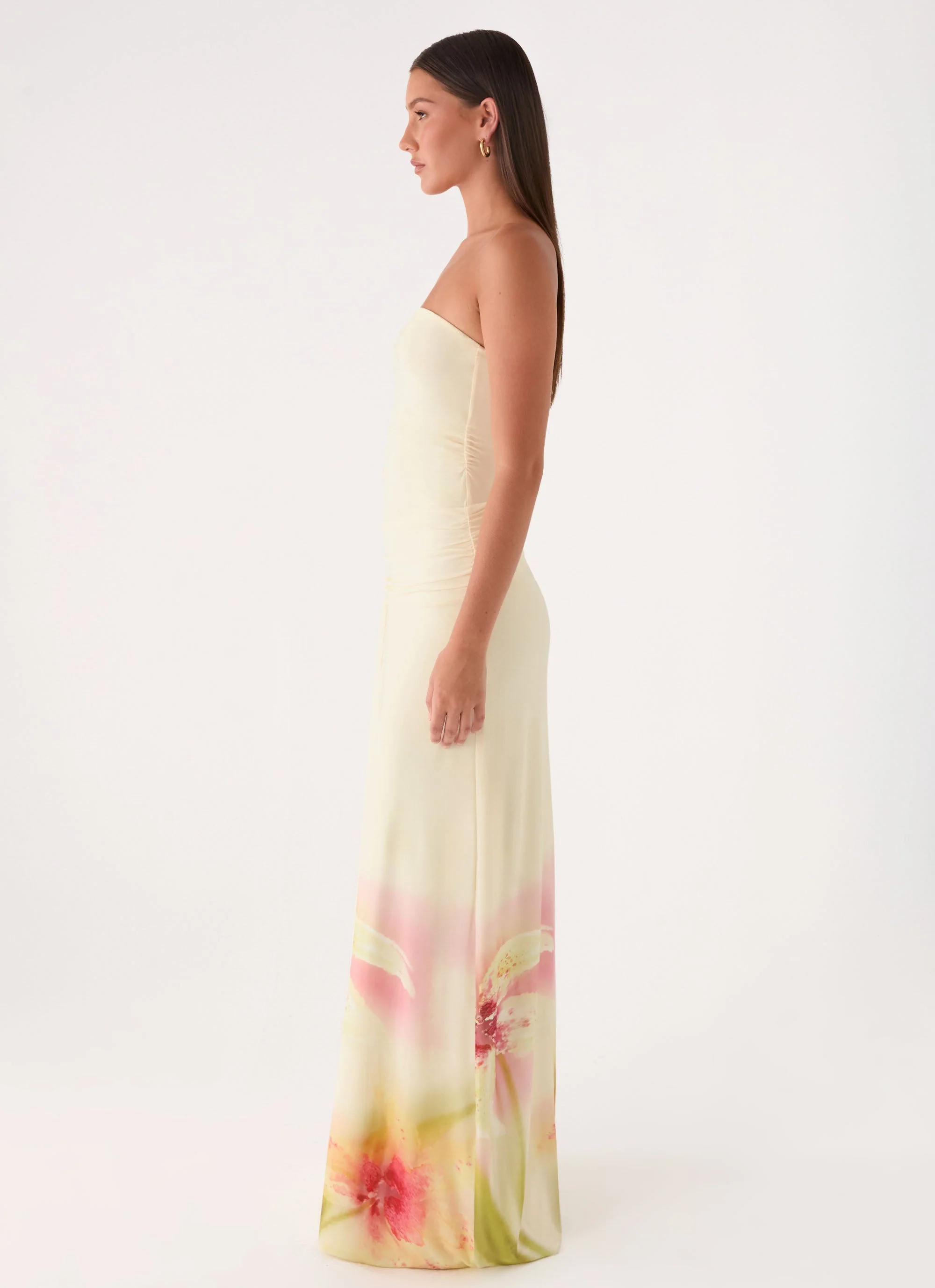 Palomar Strapless Maxi Dress - Soft Lily - Image 3