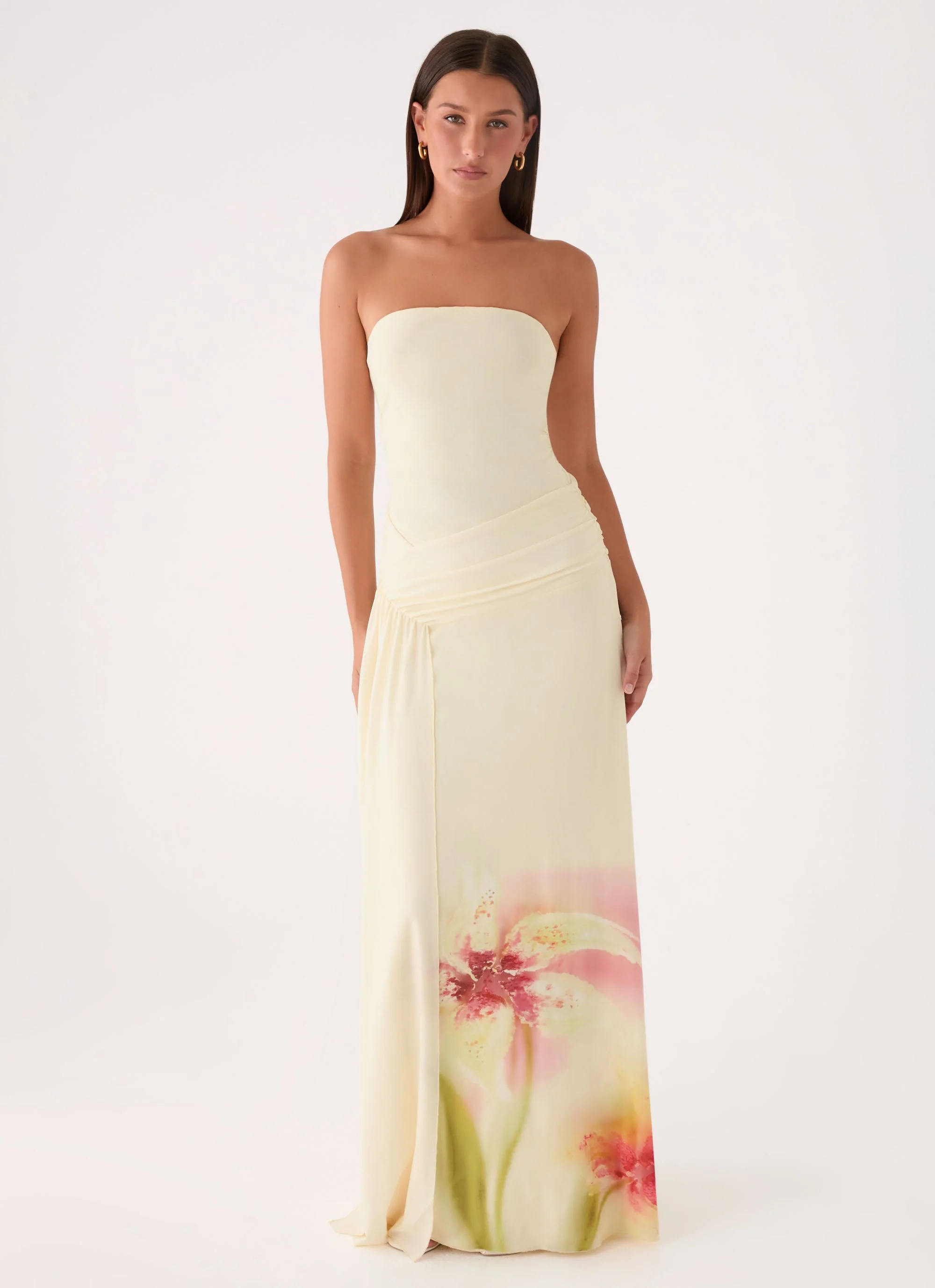 Palomar Strapless Maxi Dress - Soft Lily - Image 4
