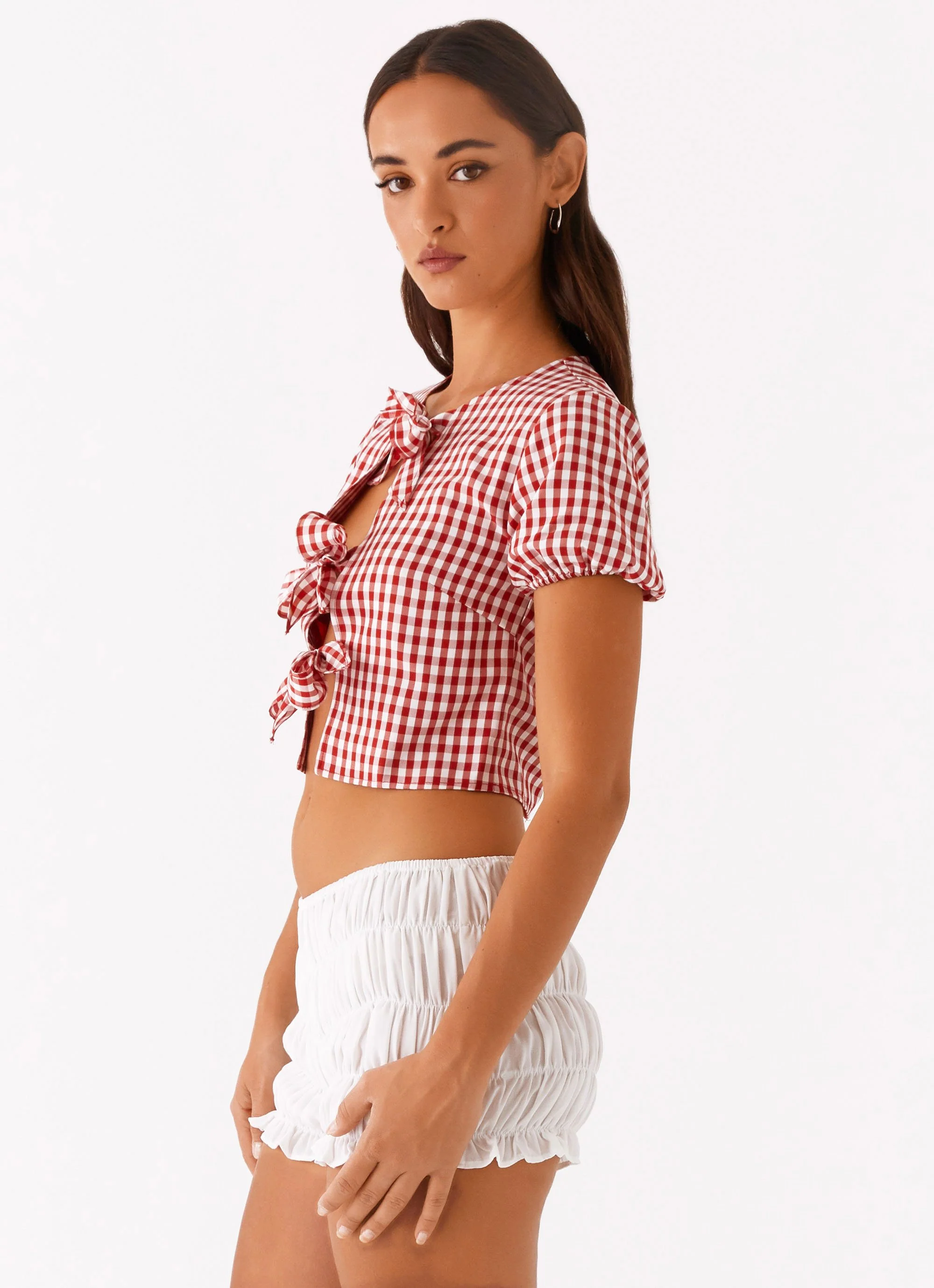 Pandora Blouse - Red Gingham - Image 3