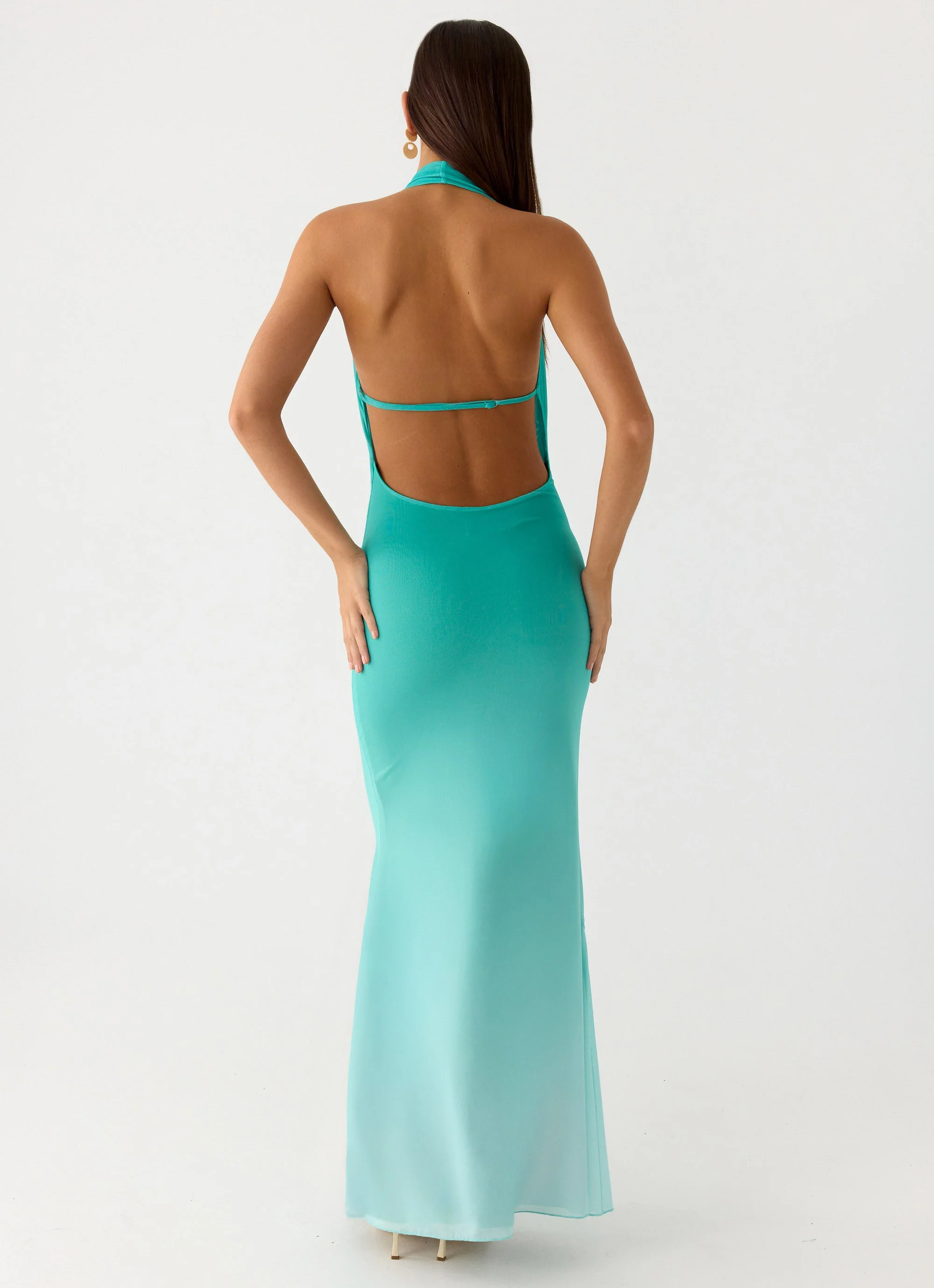 Paradox Shell Maxi Dress - Mint Ombre - Image 3
