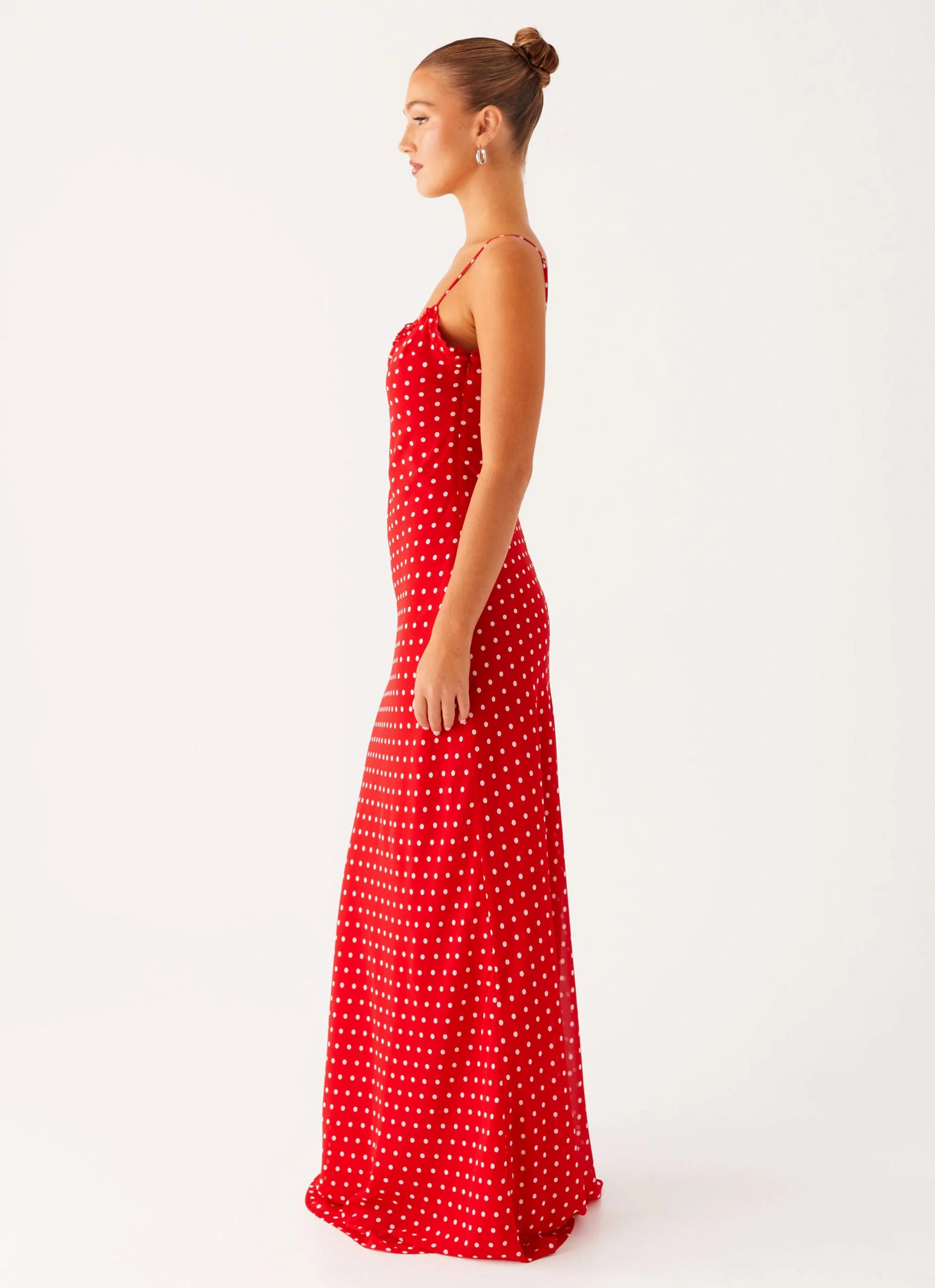 Pareo Maxi Dress - Red Polka Dot - Image 2