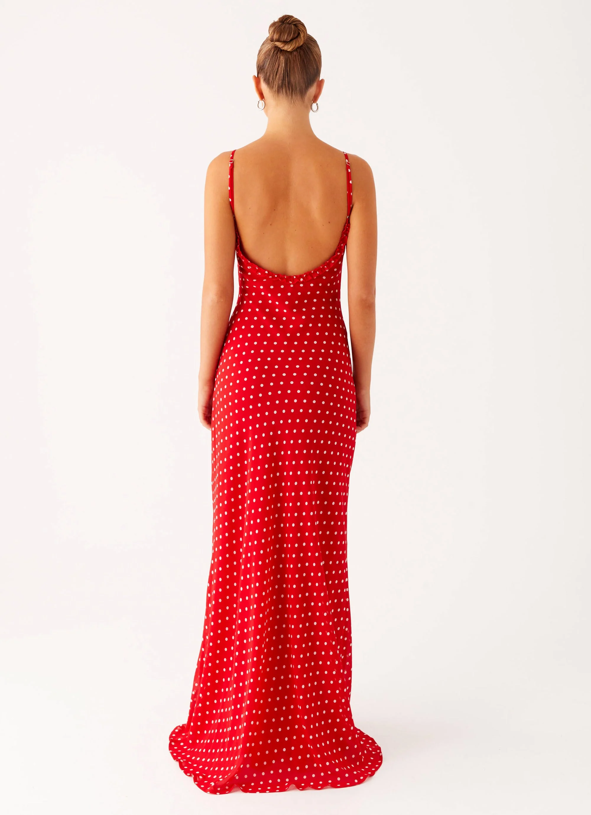 Pareo Maxi Dress - Red Polka Dot - Image 3