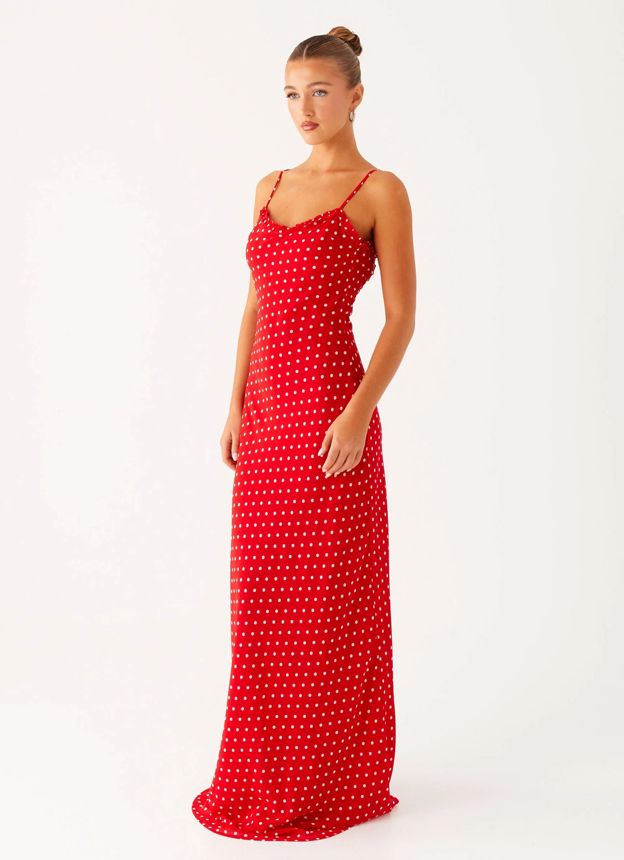 Pareo Maxi Dress - Red Polka Dot - Image 4