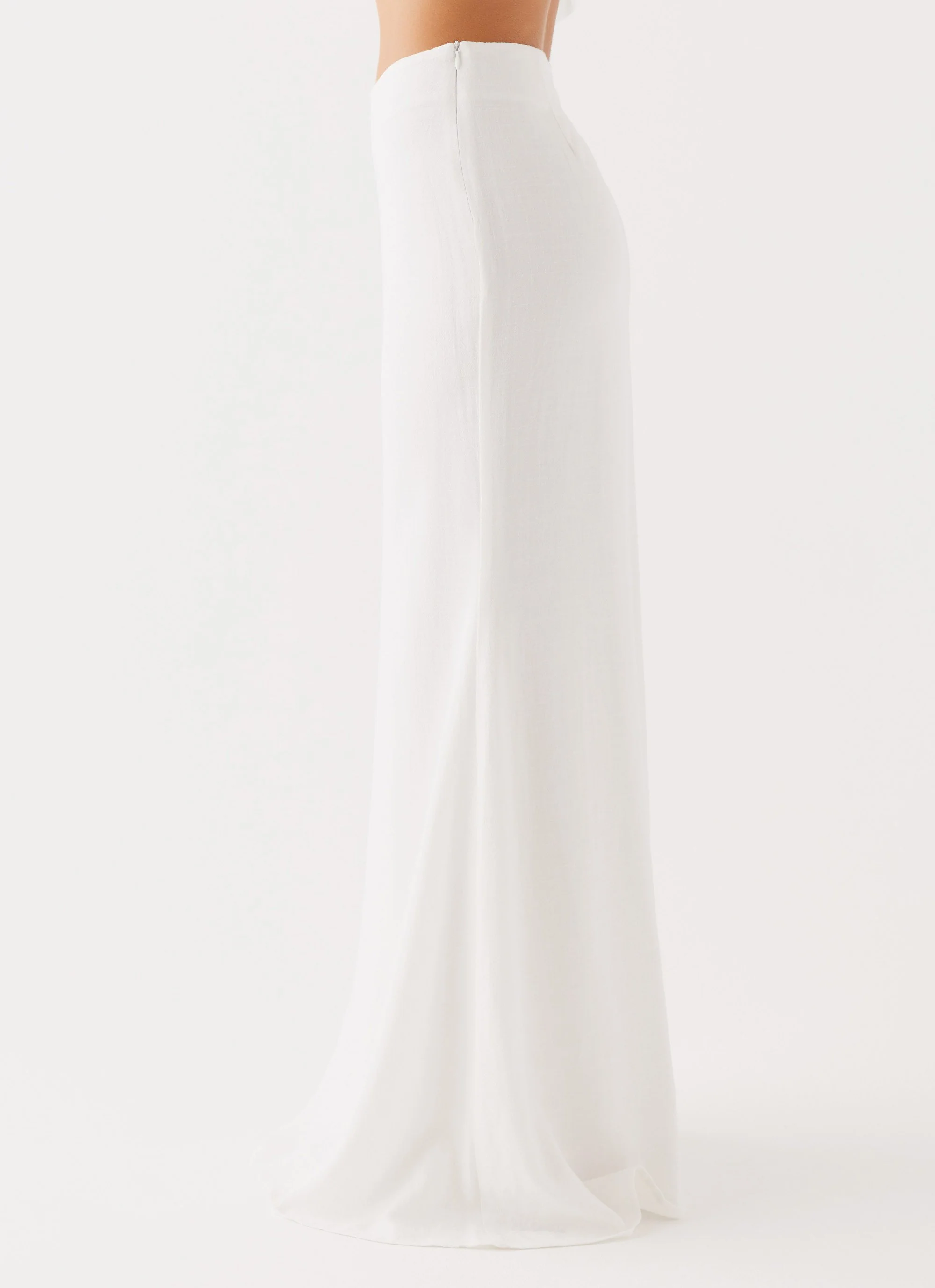 Parker Linen Maxi Skirt - White - Image 3