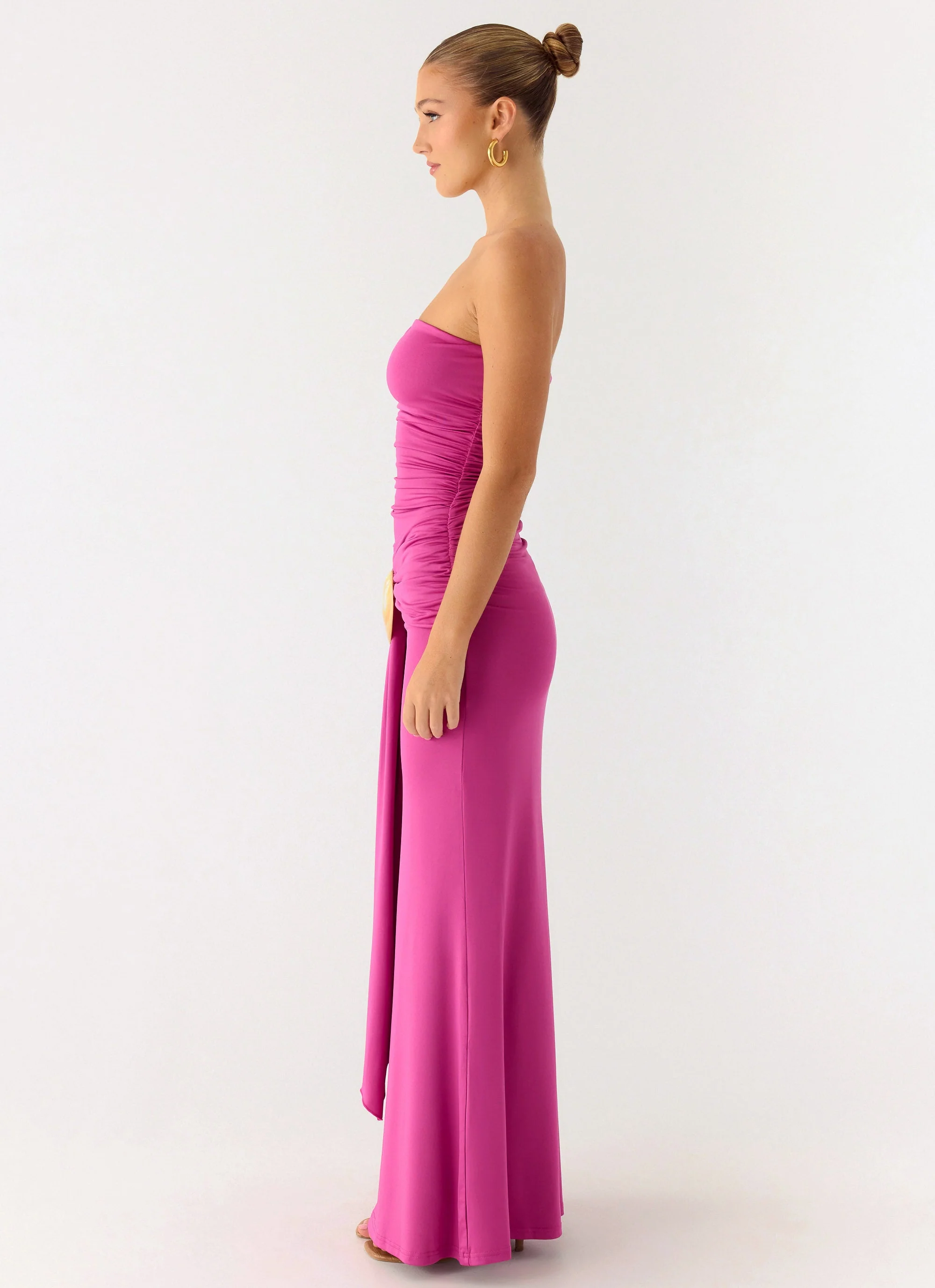 Party After Party Shell Maxi Dress - Fuchsia - Image 2
