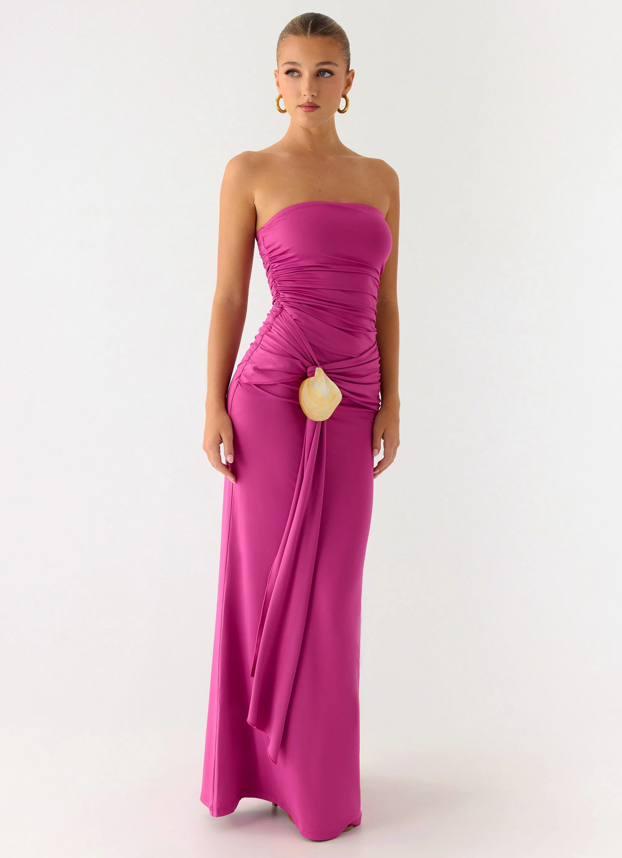 Party After Party Shell Maxi Dress - Fuchsia - Image 4