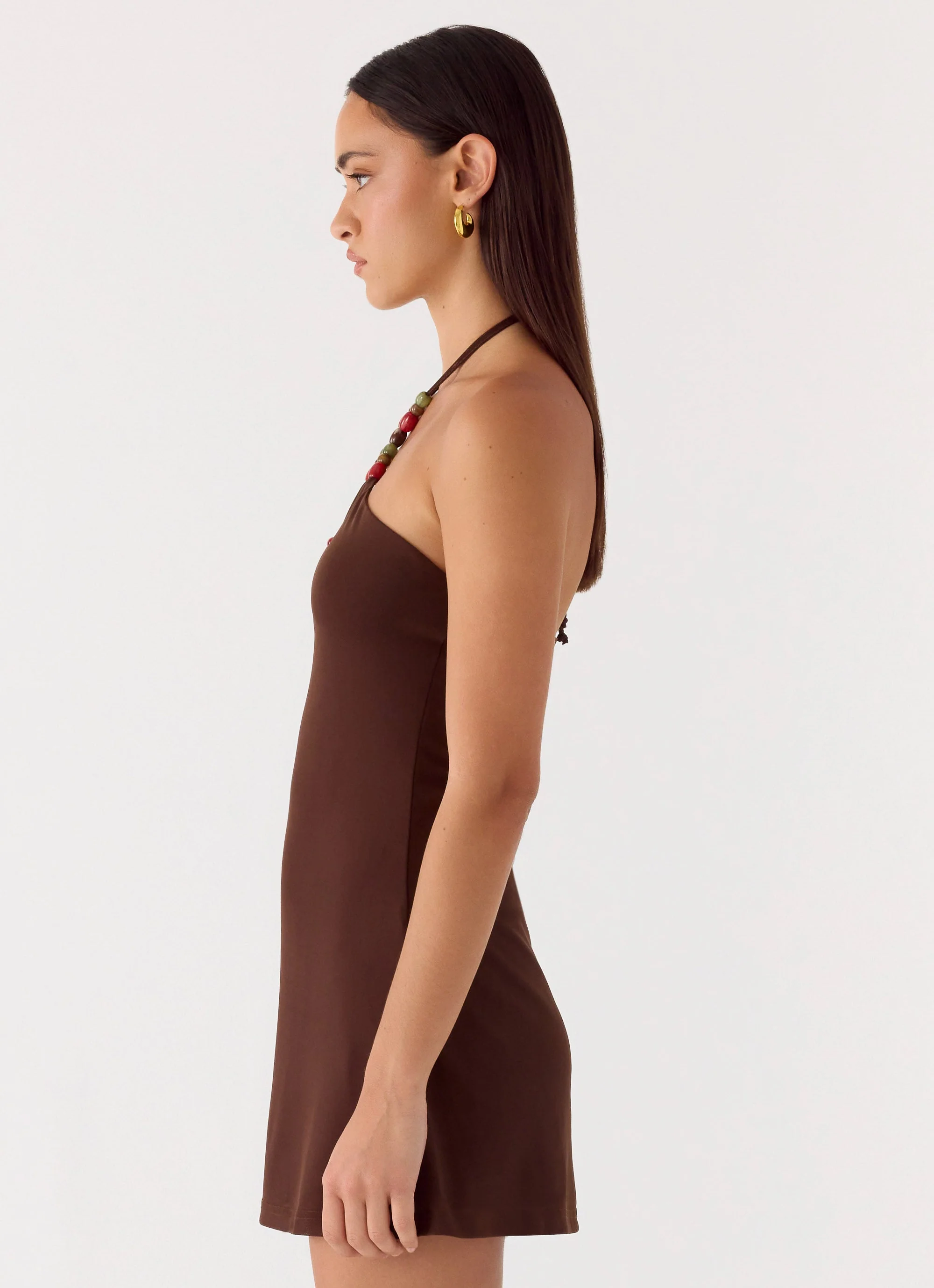 Party For You Mini Dress - Chocolate - Image 3