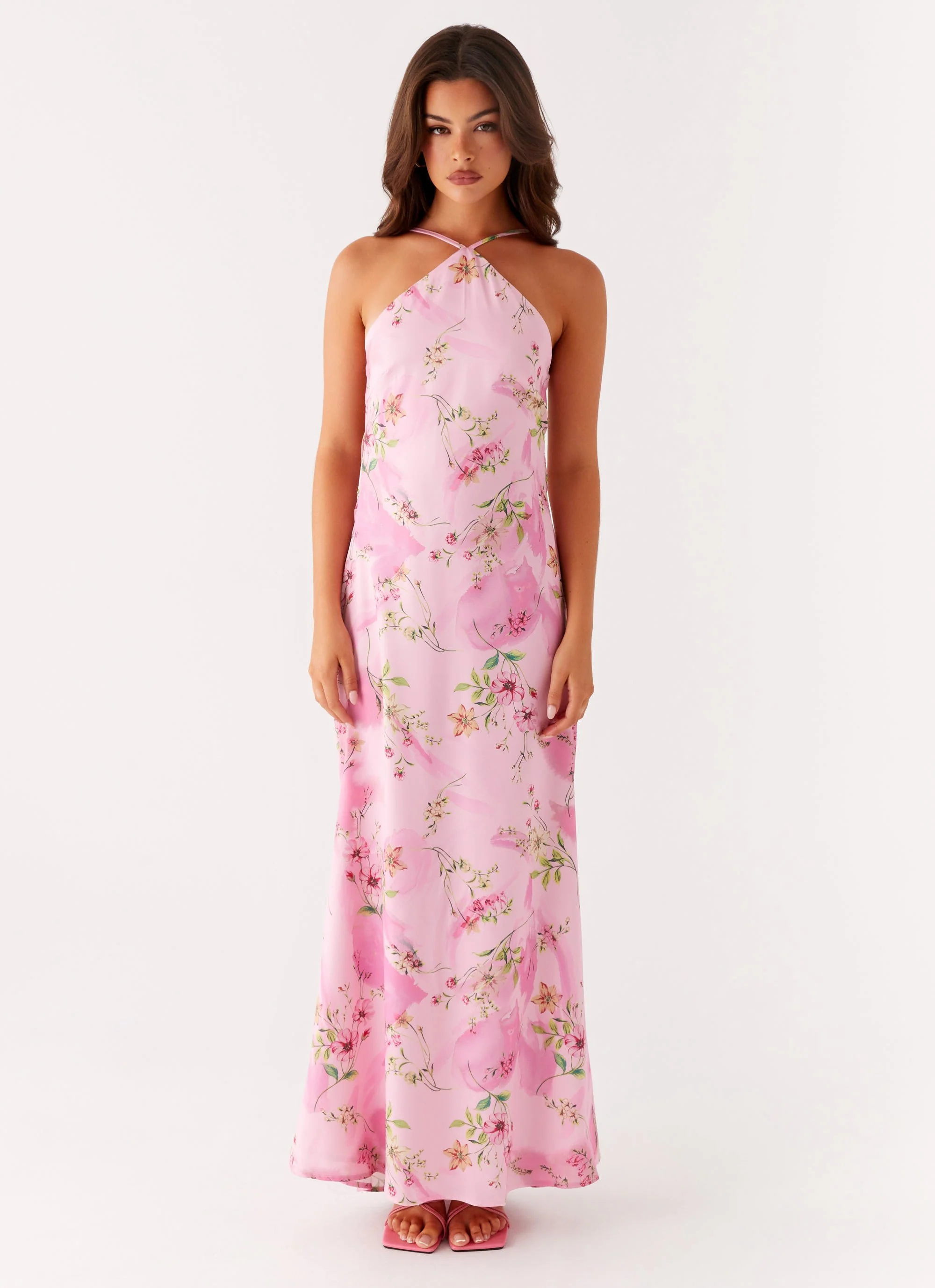 Pascal Maxi Dress - Pink Floral Print - Image 2