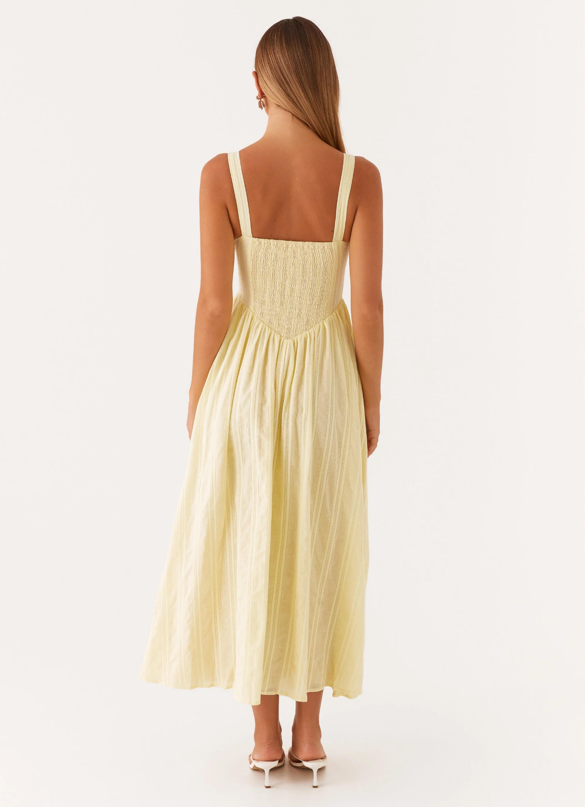 Pascuelle Midi Dress - Yellow - Image 4