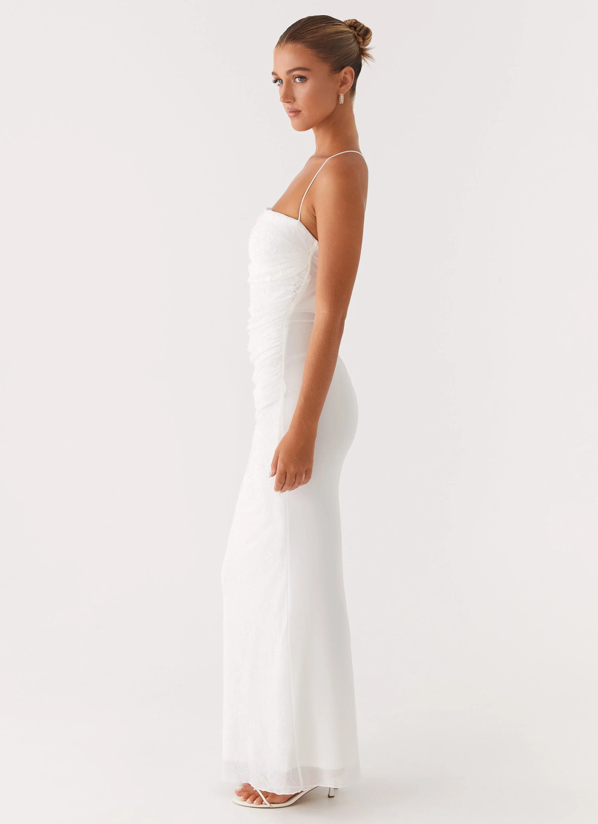 Paxton Beaded Maxi Dress - White - Image 3