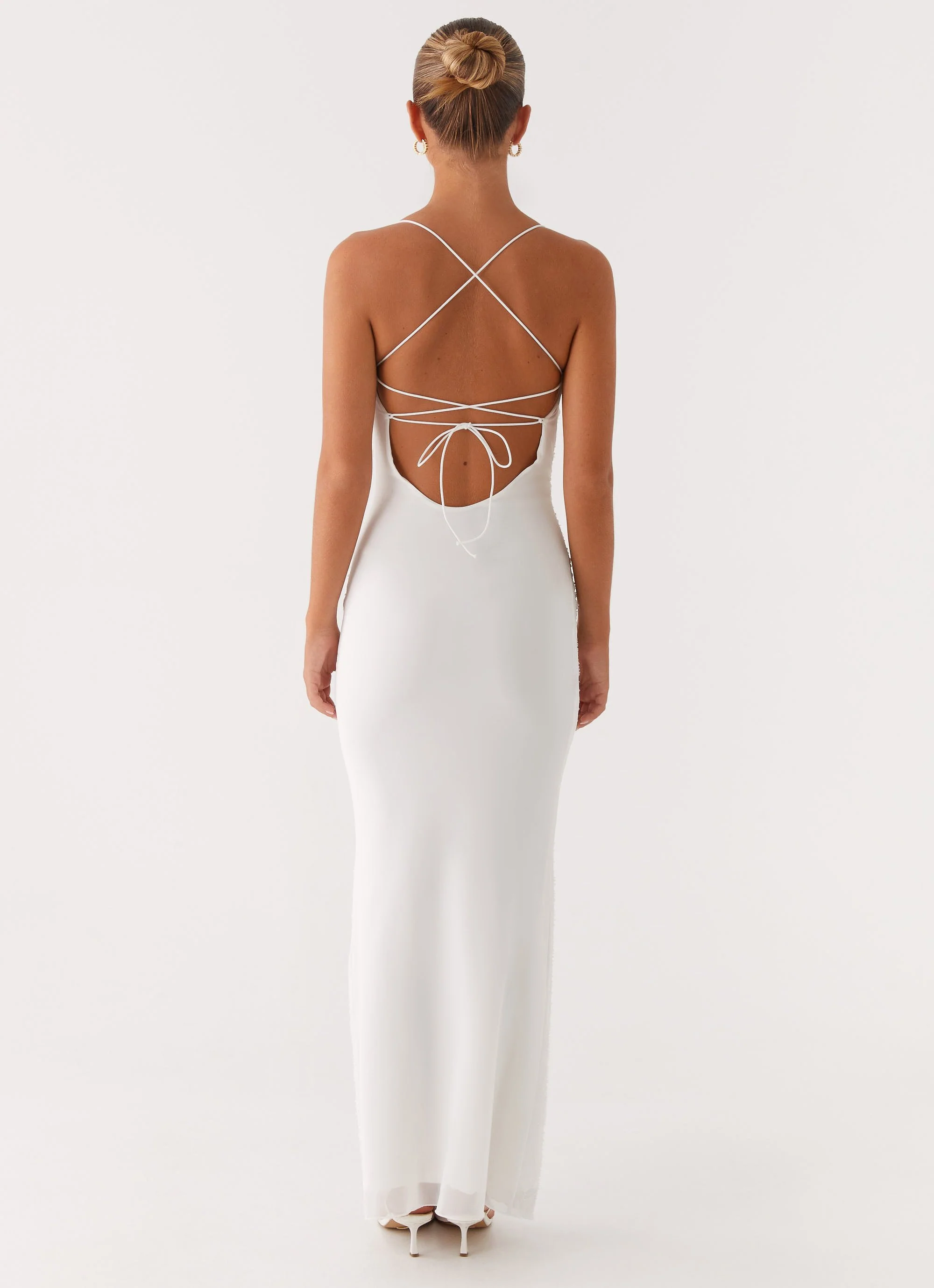 Paxton Beaded Maxi Dress - White - Image 4