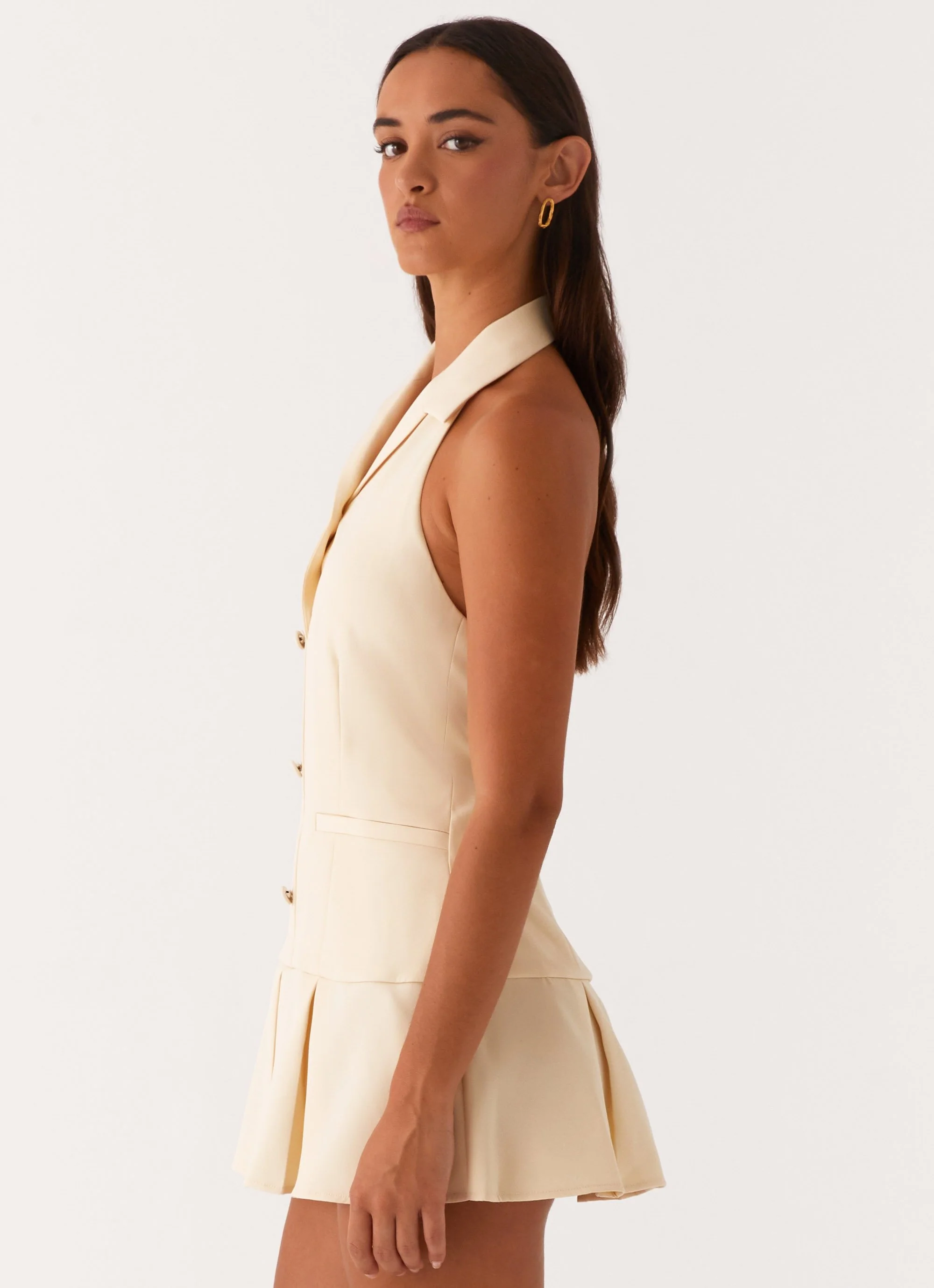 Payton Mini Dress - Lemon - Image 3
