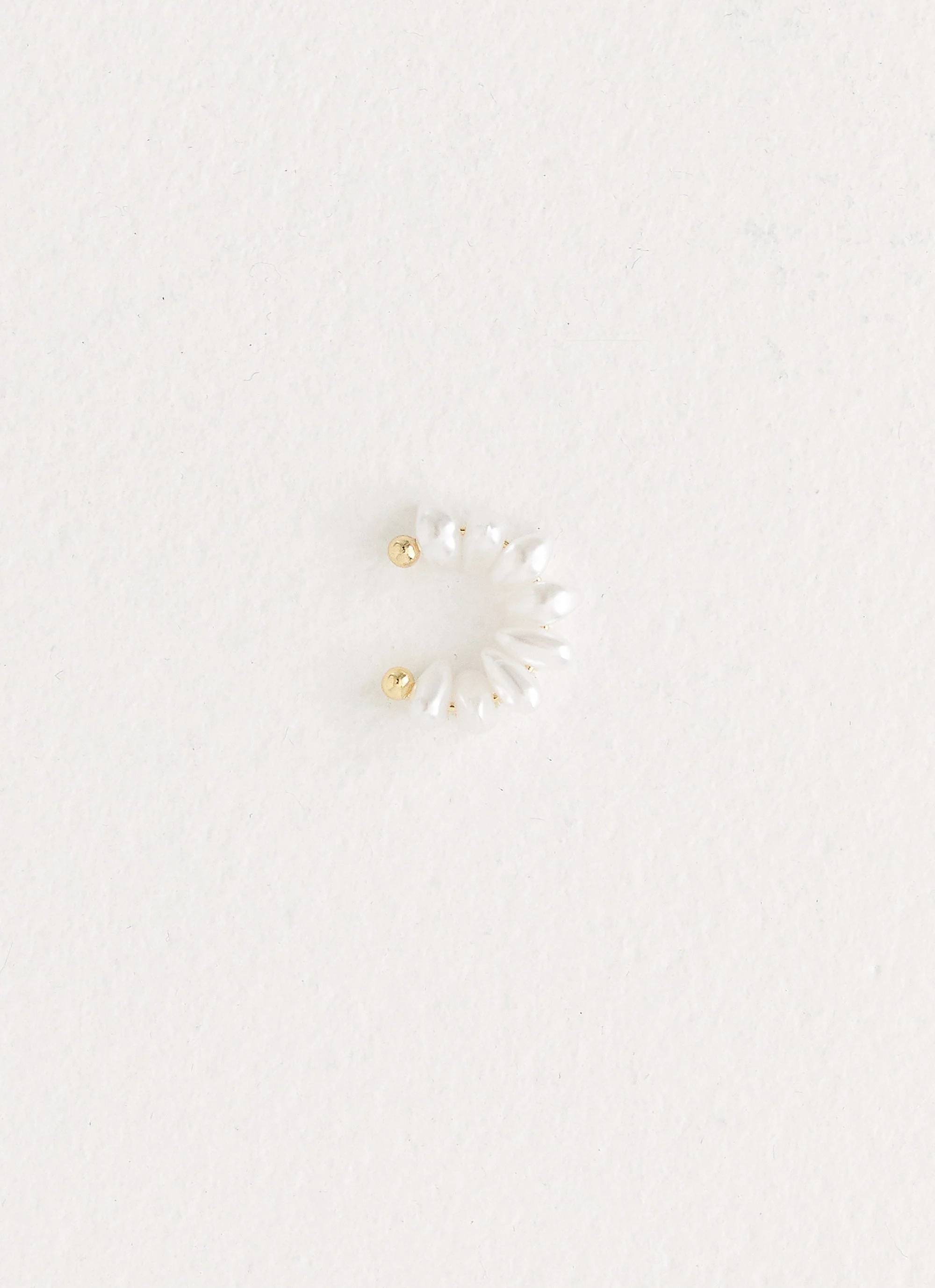 Pearl Drop Ear Cuff - Pearl - Image 2