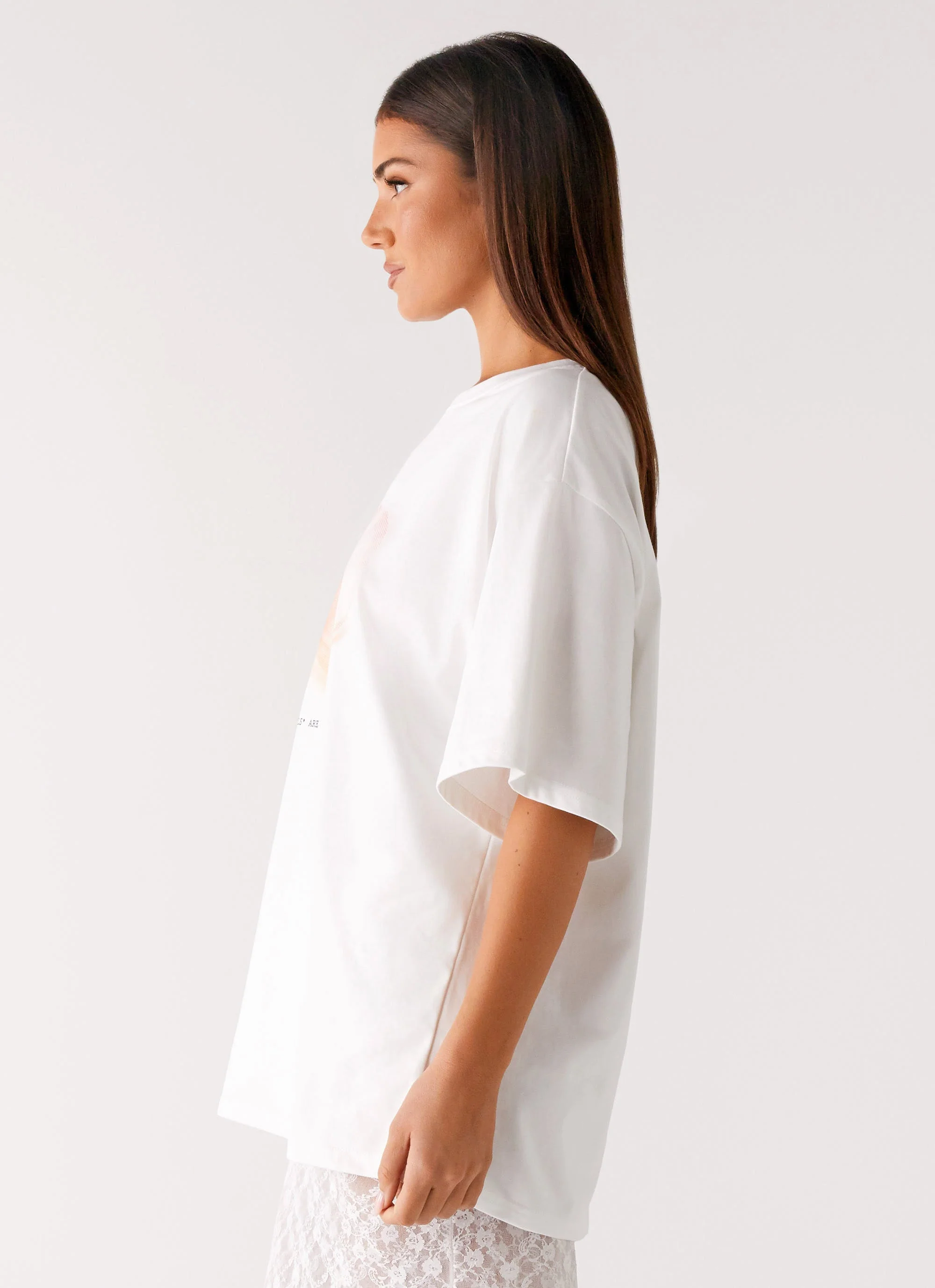 Pearl Oversized Tee - White - Image 4