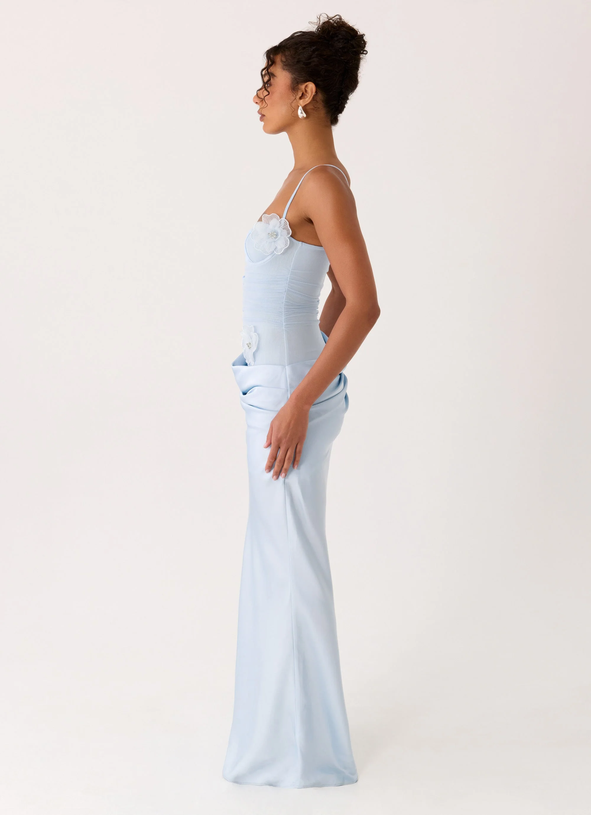 Peasella Maxi Dress - Blue - Image 5