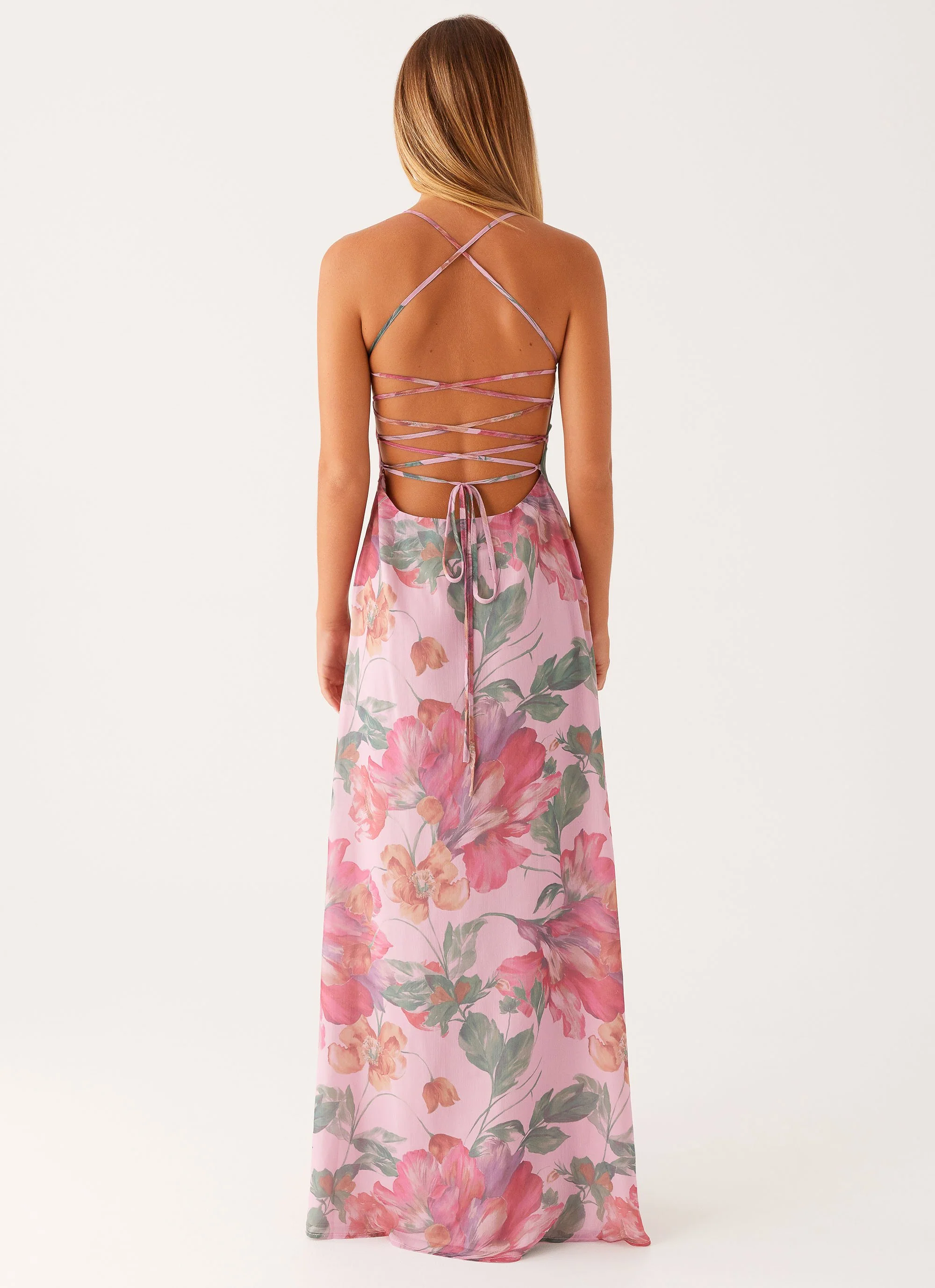 Peggy Maxi Dress - Pink Floral - Image 5