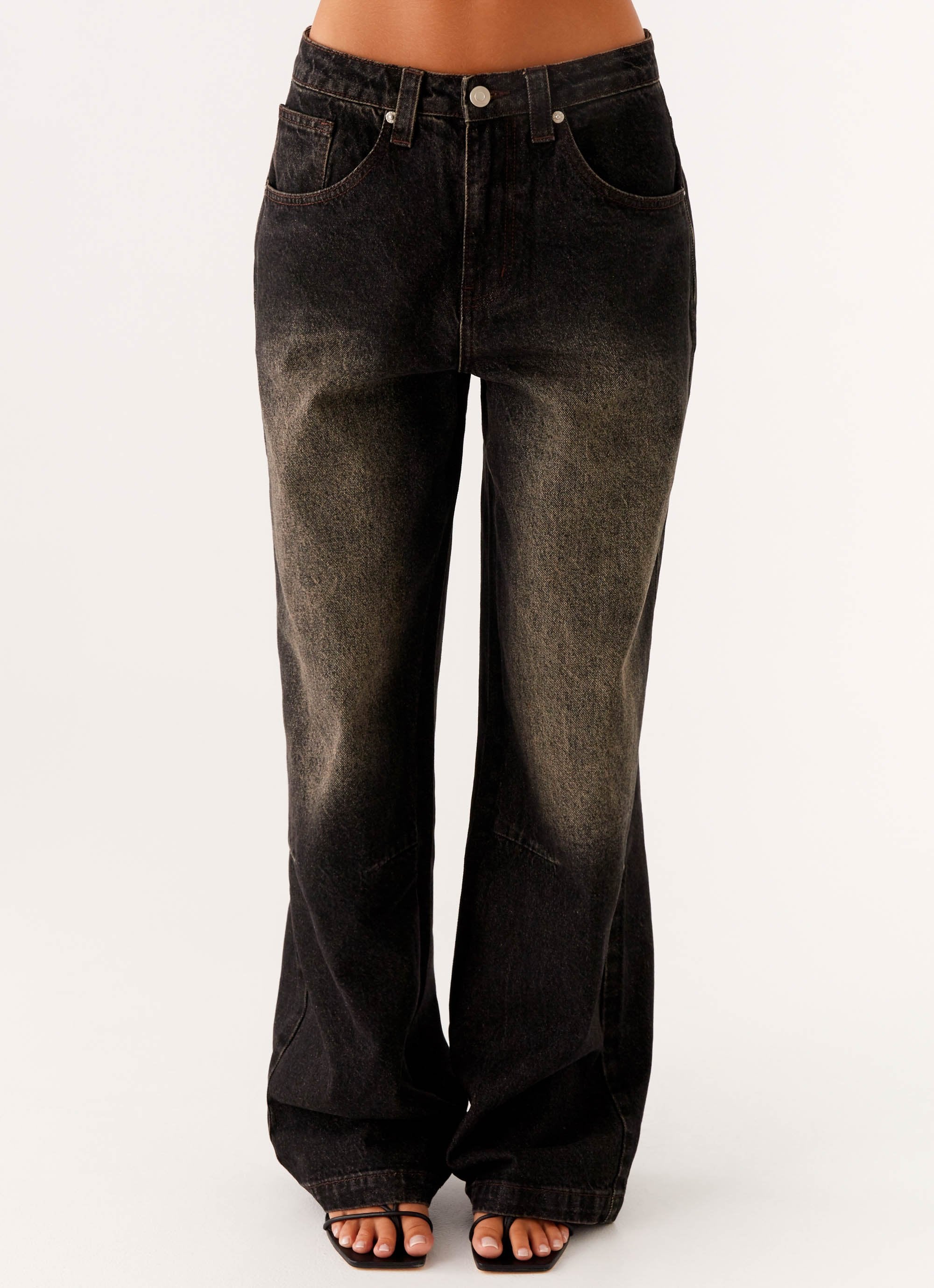 Pera Baggy Denim Jeans - Brown Wash - Image 4