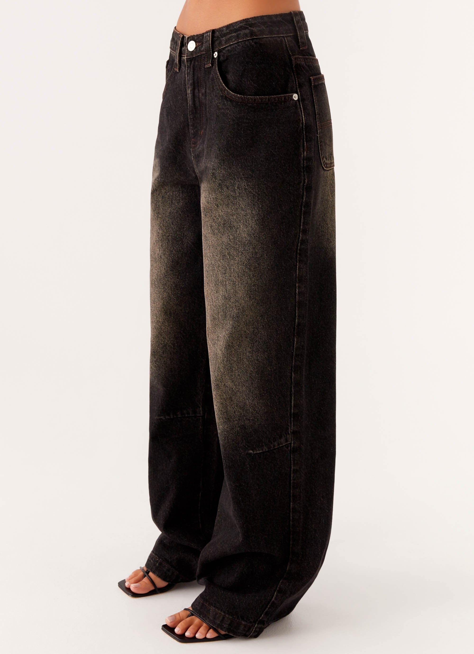 Pera Baggy Denim Jeans - Brown Wash - Image 5