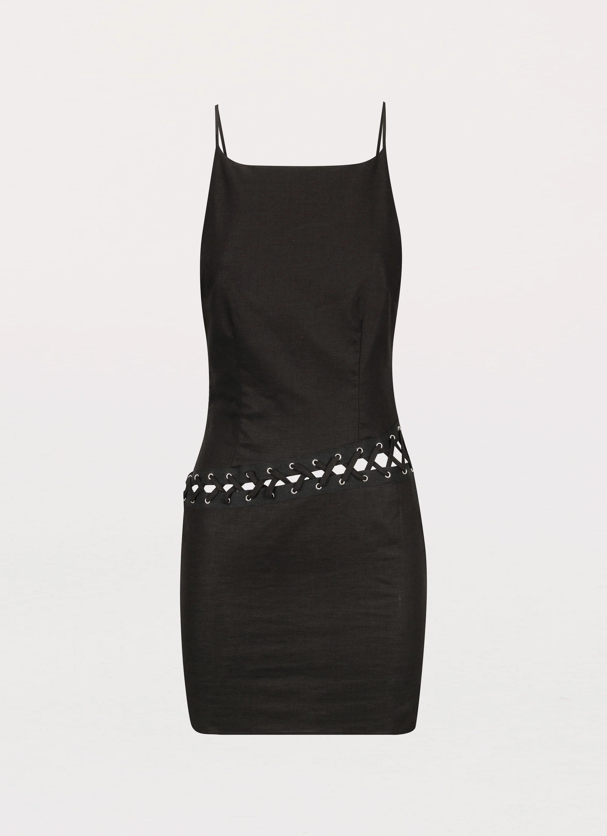 Perfect Always Linen Mini Dress - Black - Image 3