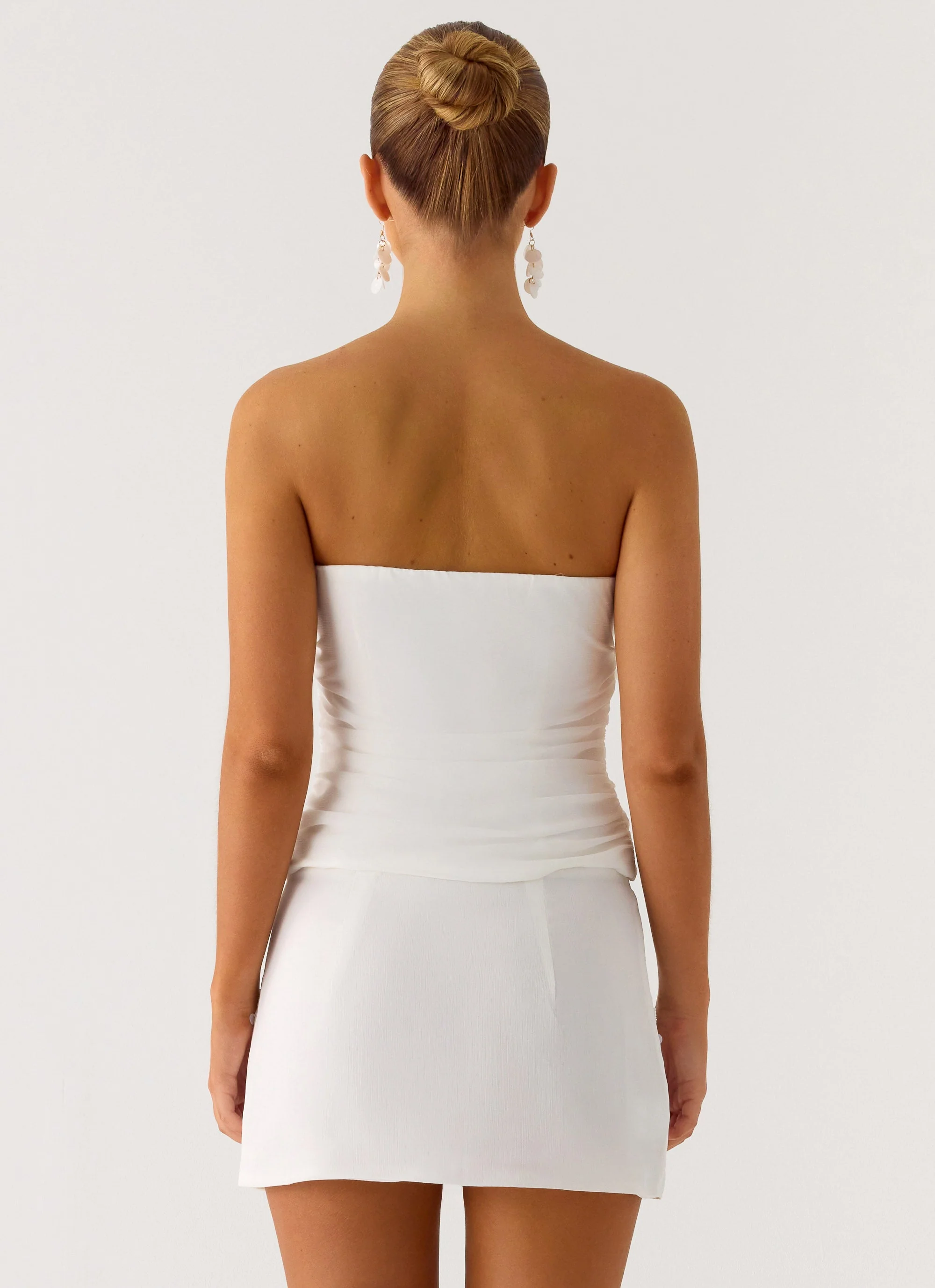 Perfect Celebrity Beaded Mini Skirt - White - Image 3