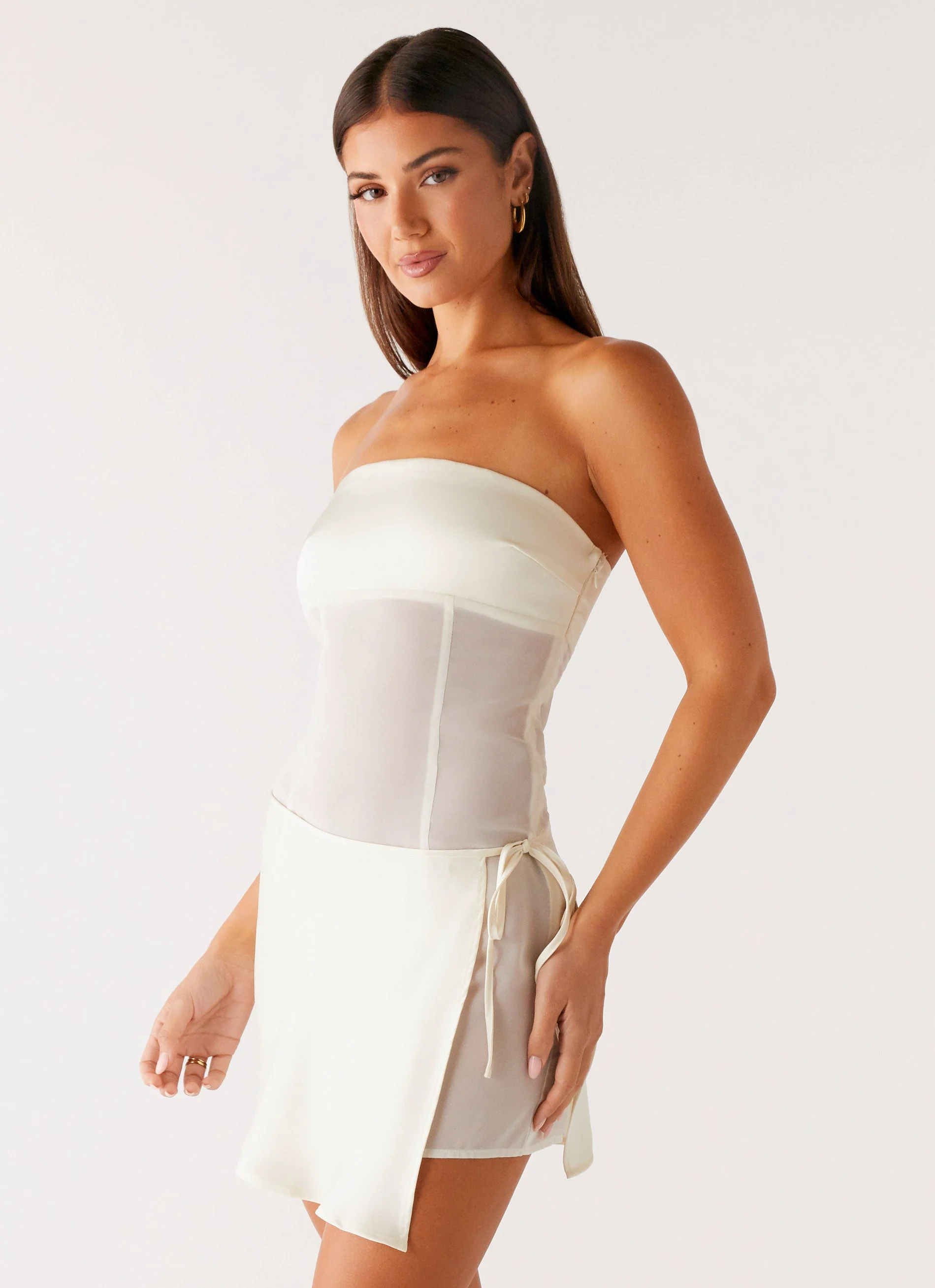 Philomena Mini Dress - Off White - Image 6