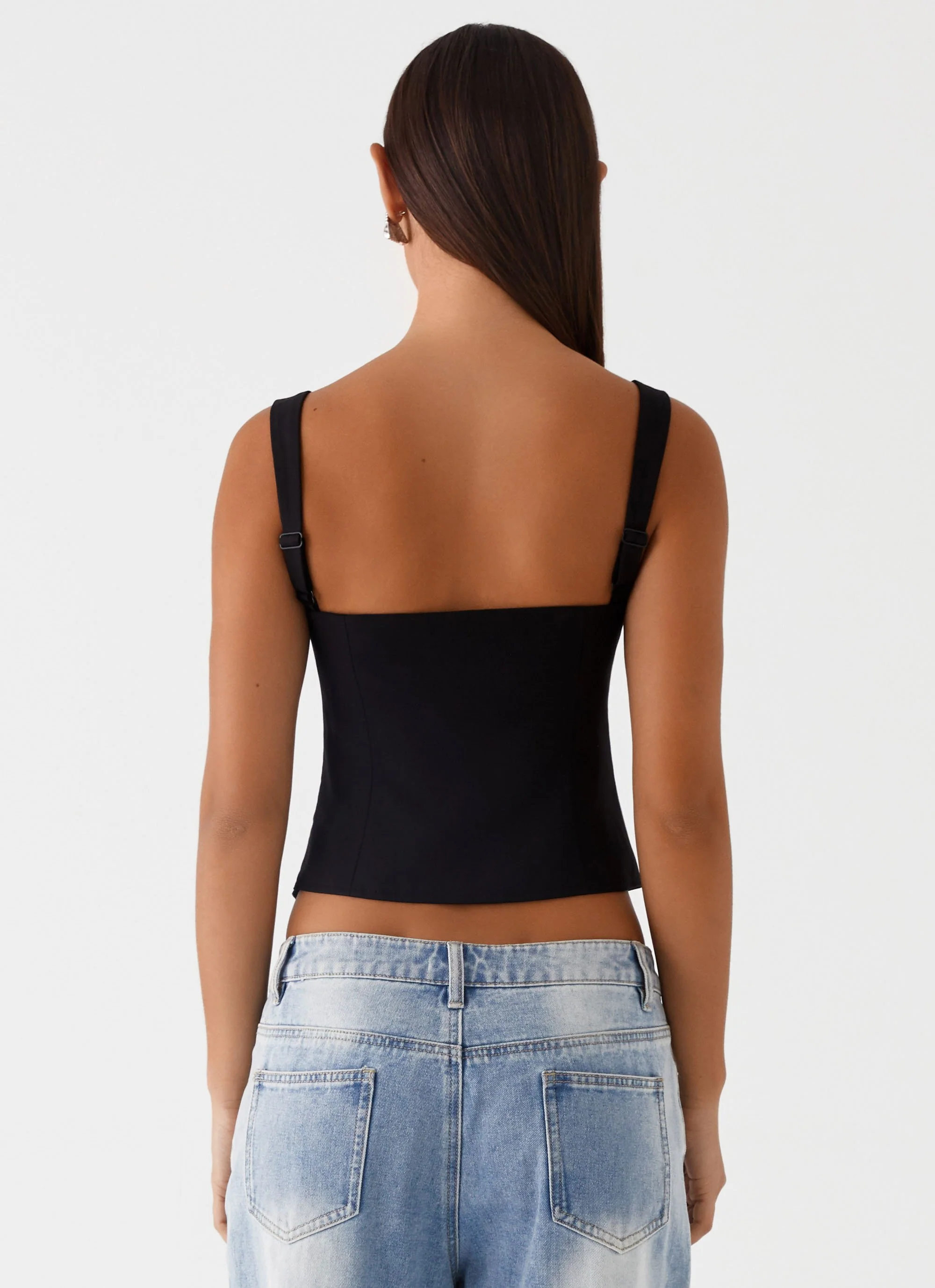 Pia Cut Out Top - Black - Image 4