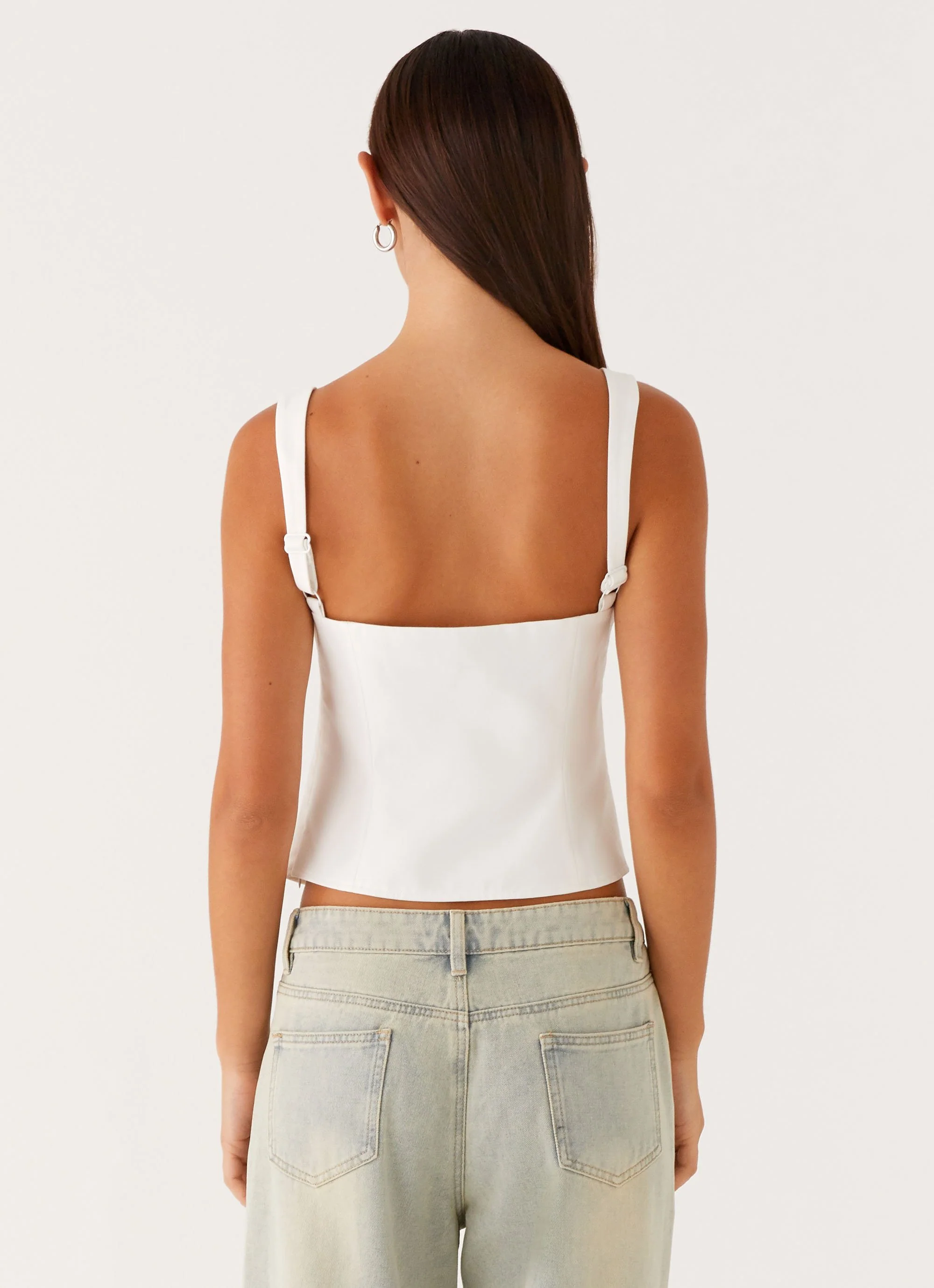 Pia Cut Out Top - White - Image 4