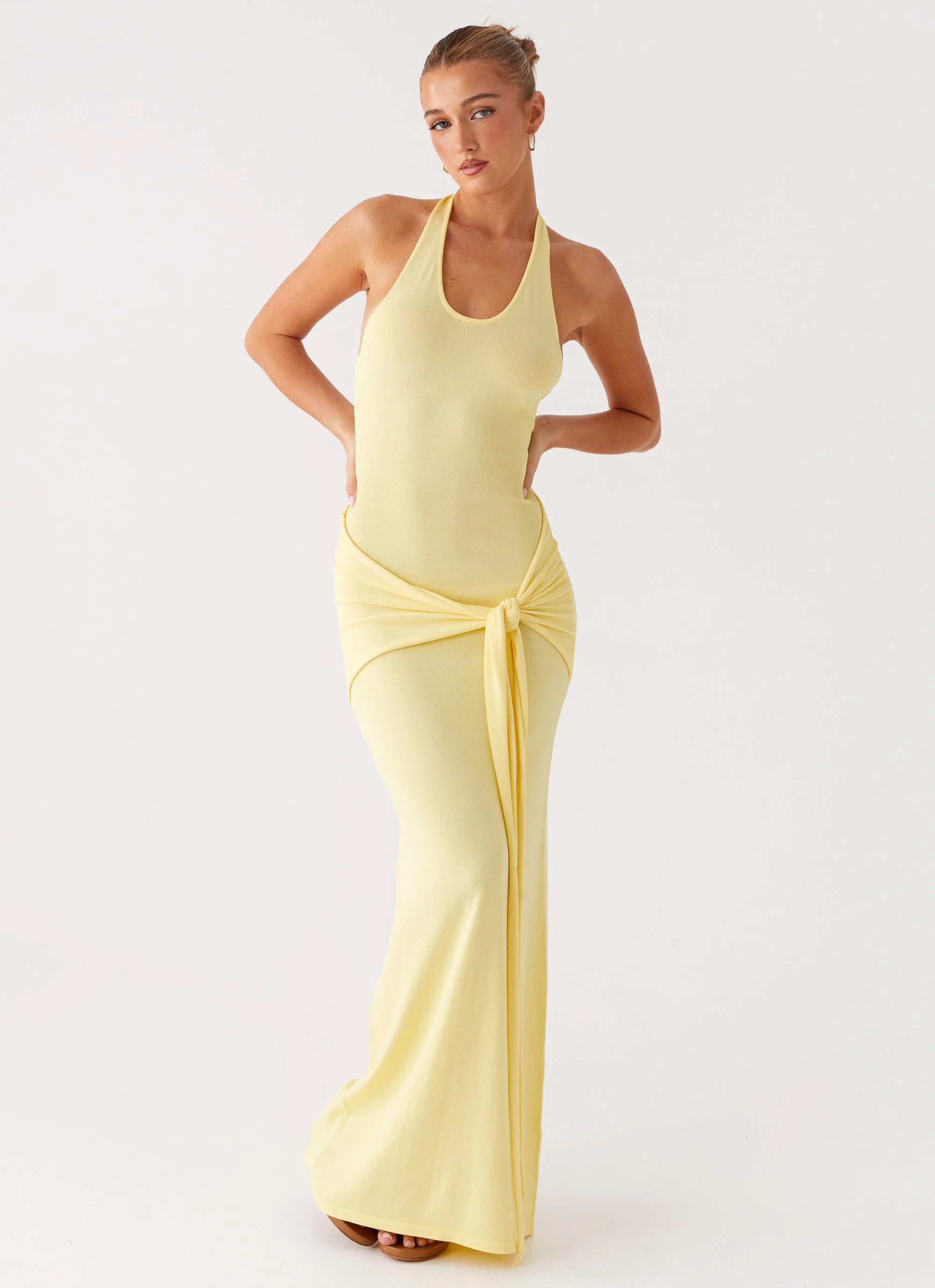 Pina Colada Knit Maxi Dress - Yellow - Image 4