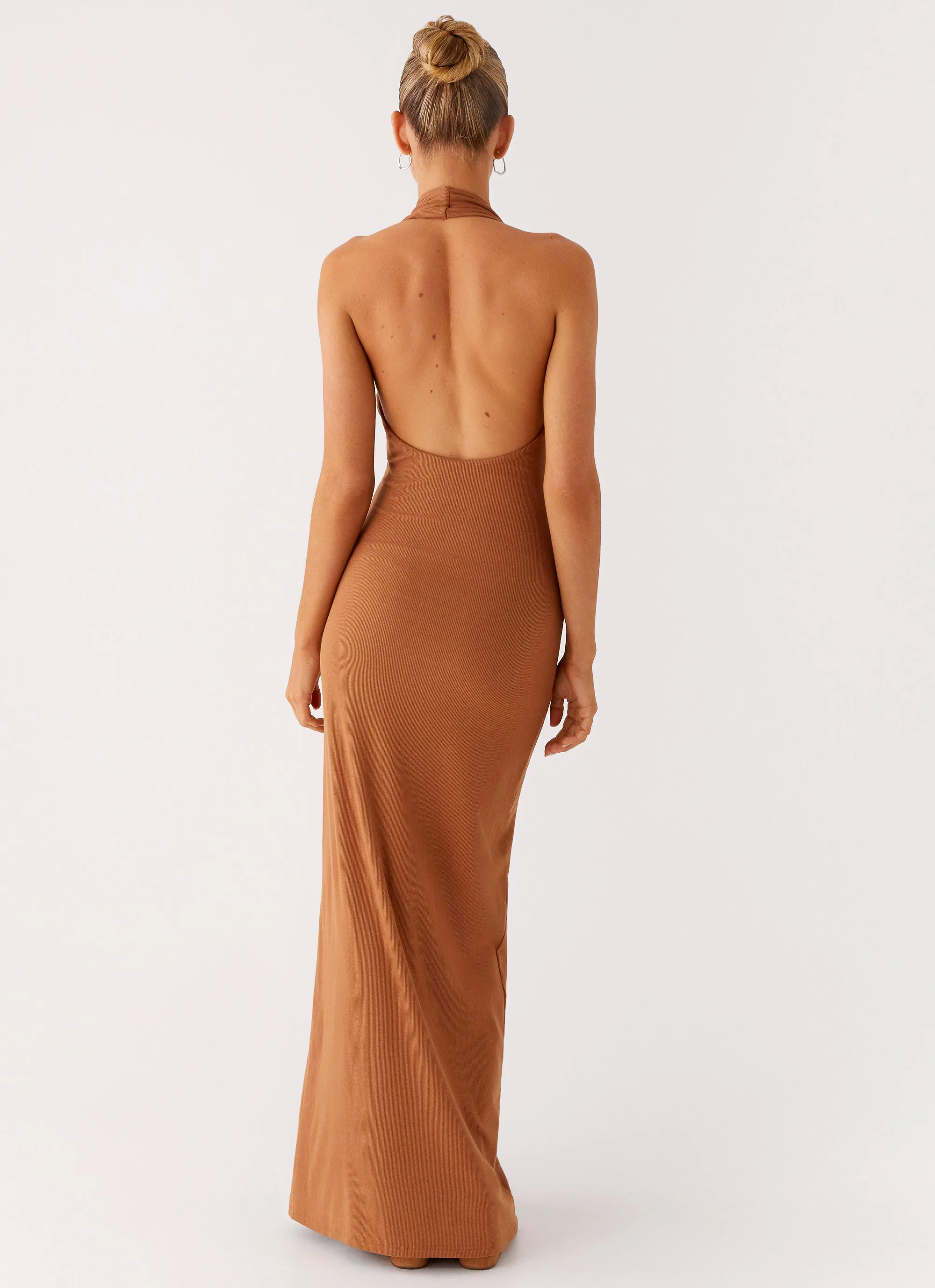Plunge For You Maxi Dress - Tan - Image 2