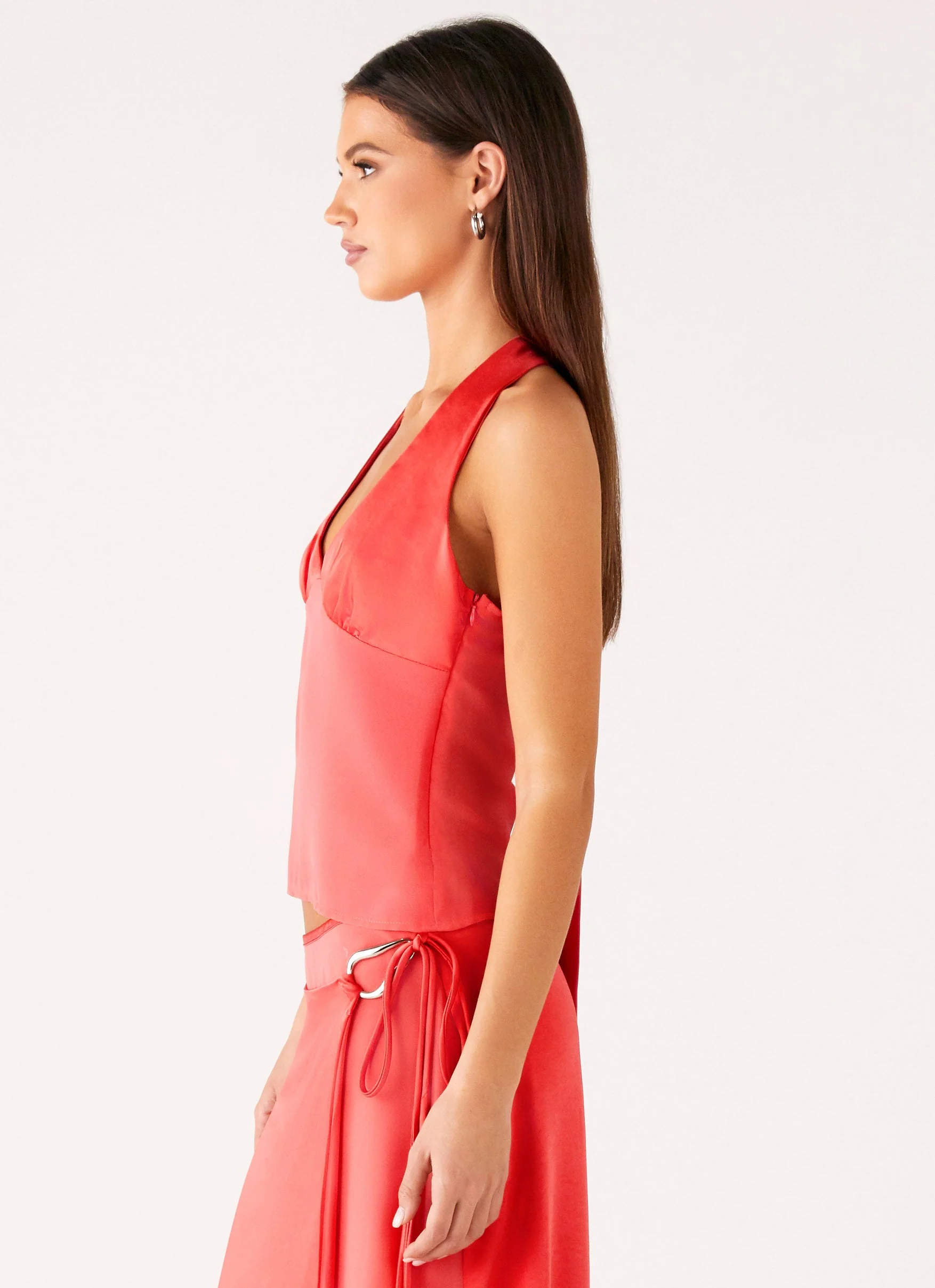 Pollie Halter Top - Coral - Image 6