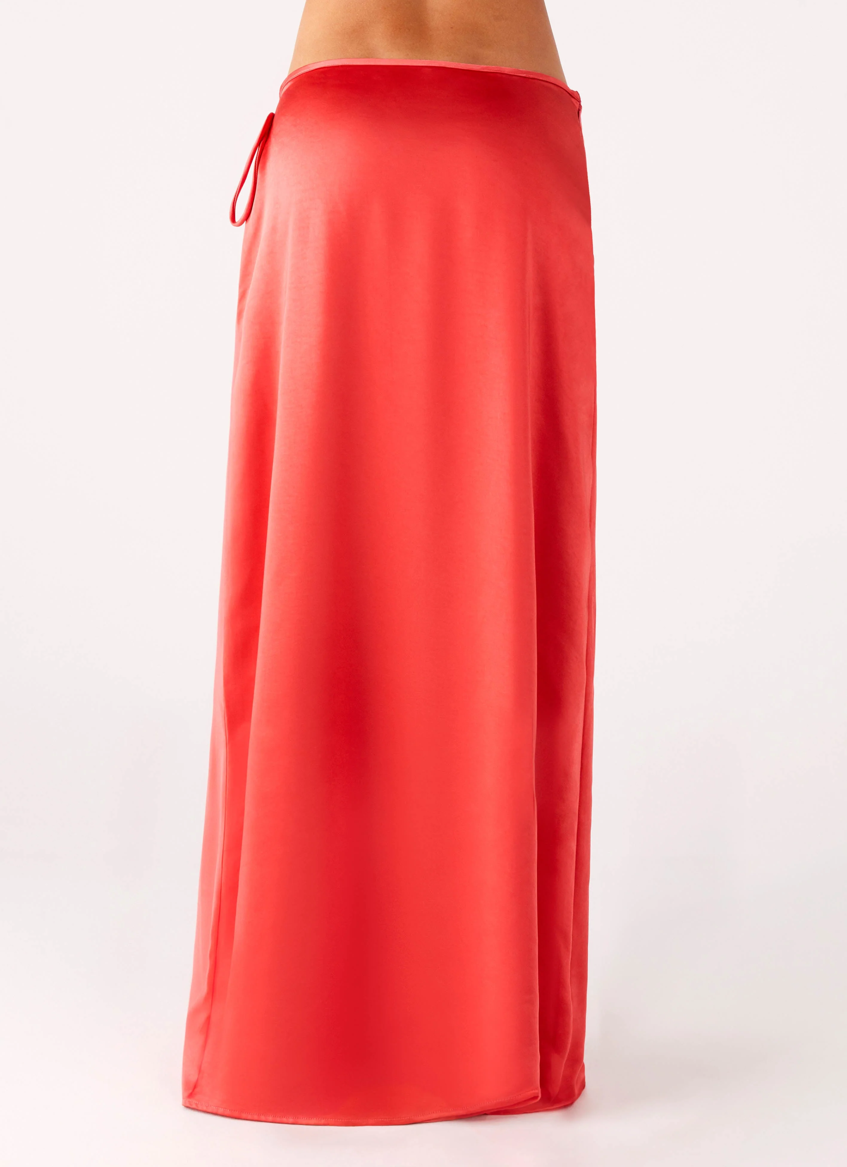Pollie Wrap Maxi Skirt - Coral - Image 6