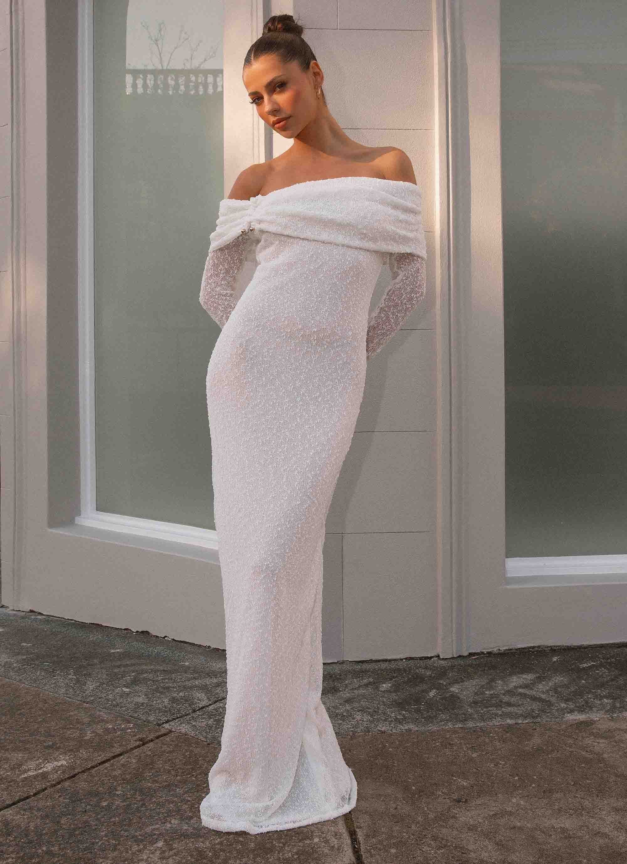Pollyanna Knit Hardware Maxi Dress - Ivory - Image 2