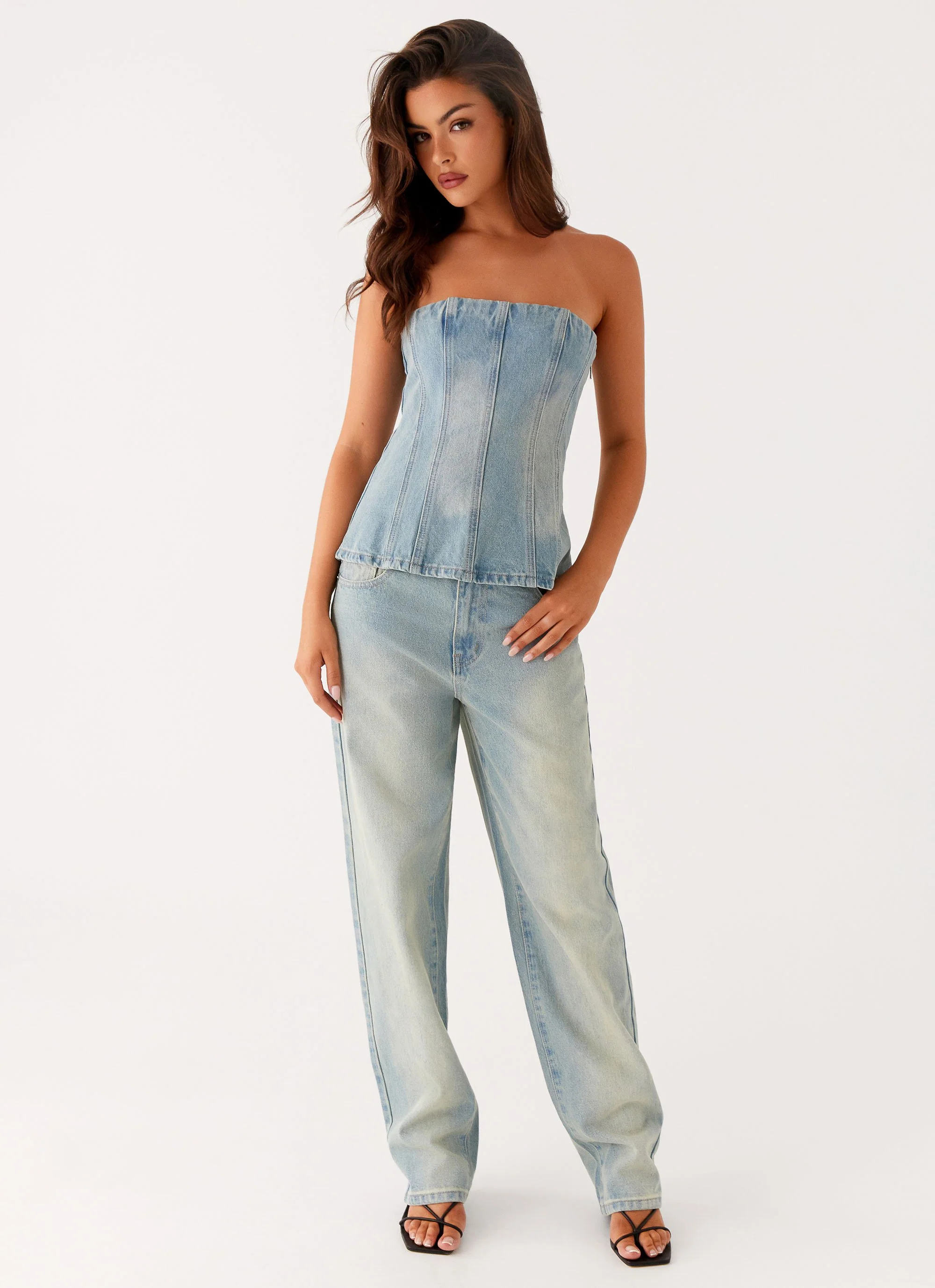 Poppy Low Rise Denim Jeans - Vintage Denim - Image 8