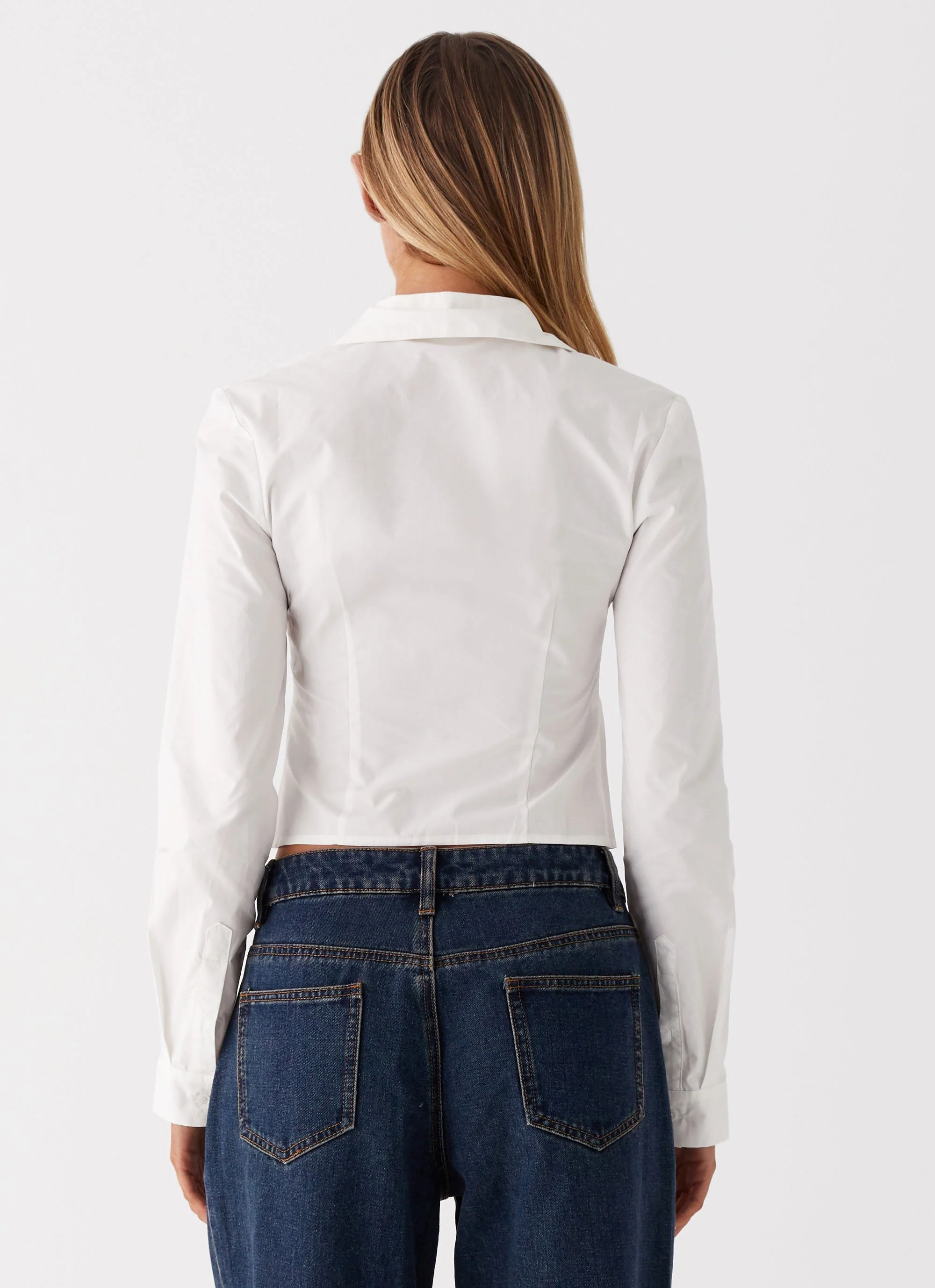Portobello Long Sleeve Shirt - White - Image 3