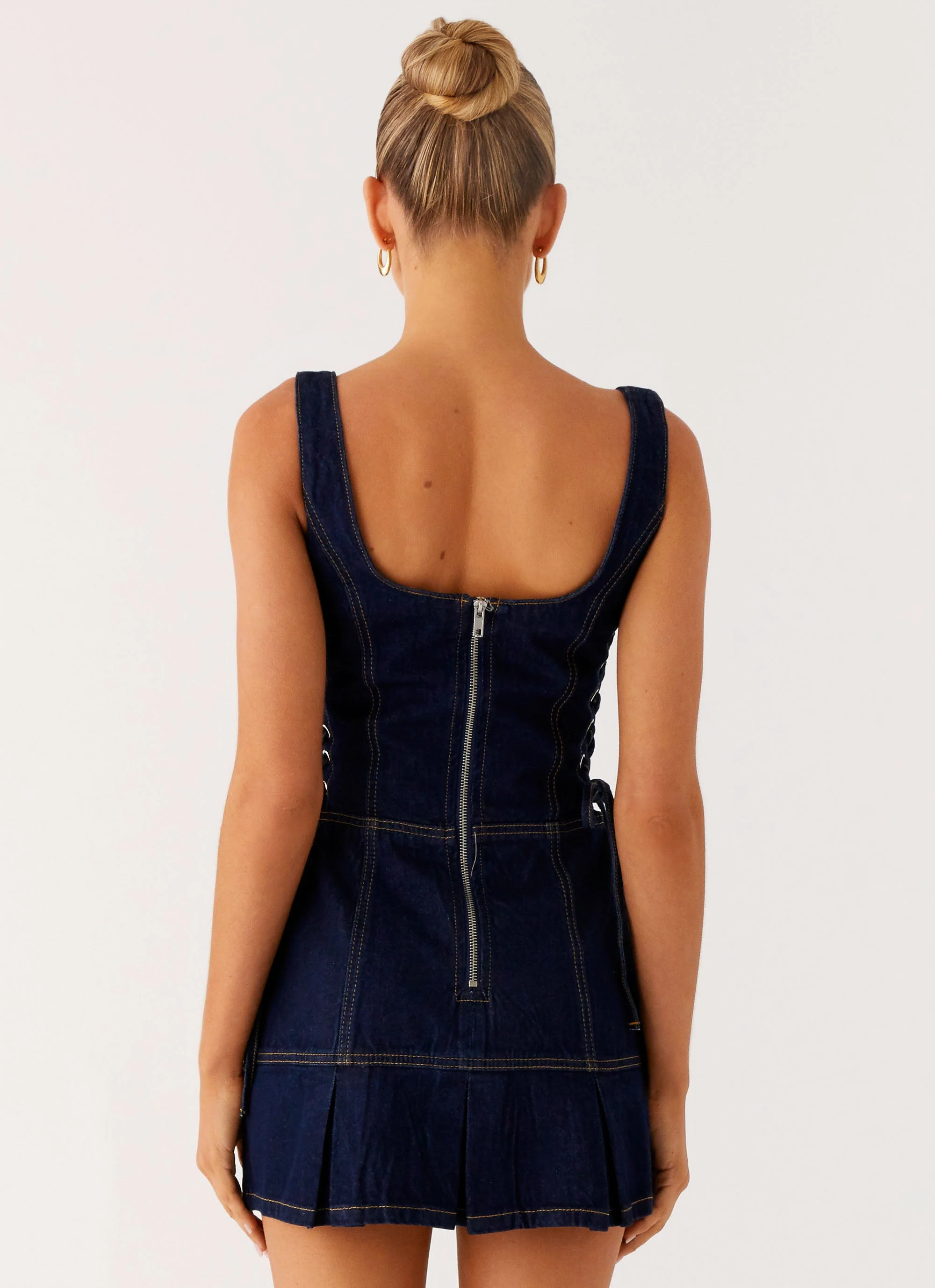 Preston Mini Dress - Indigo - Image 3