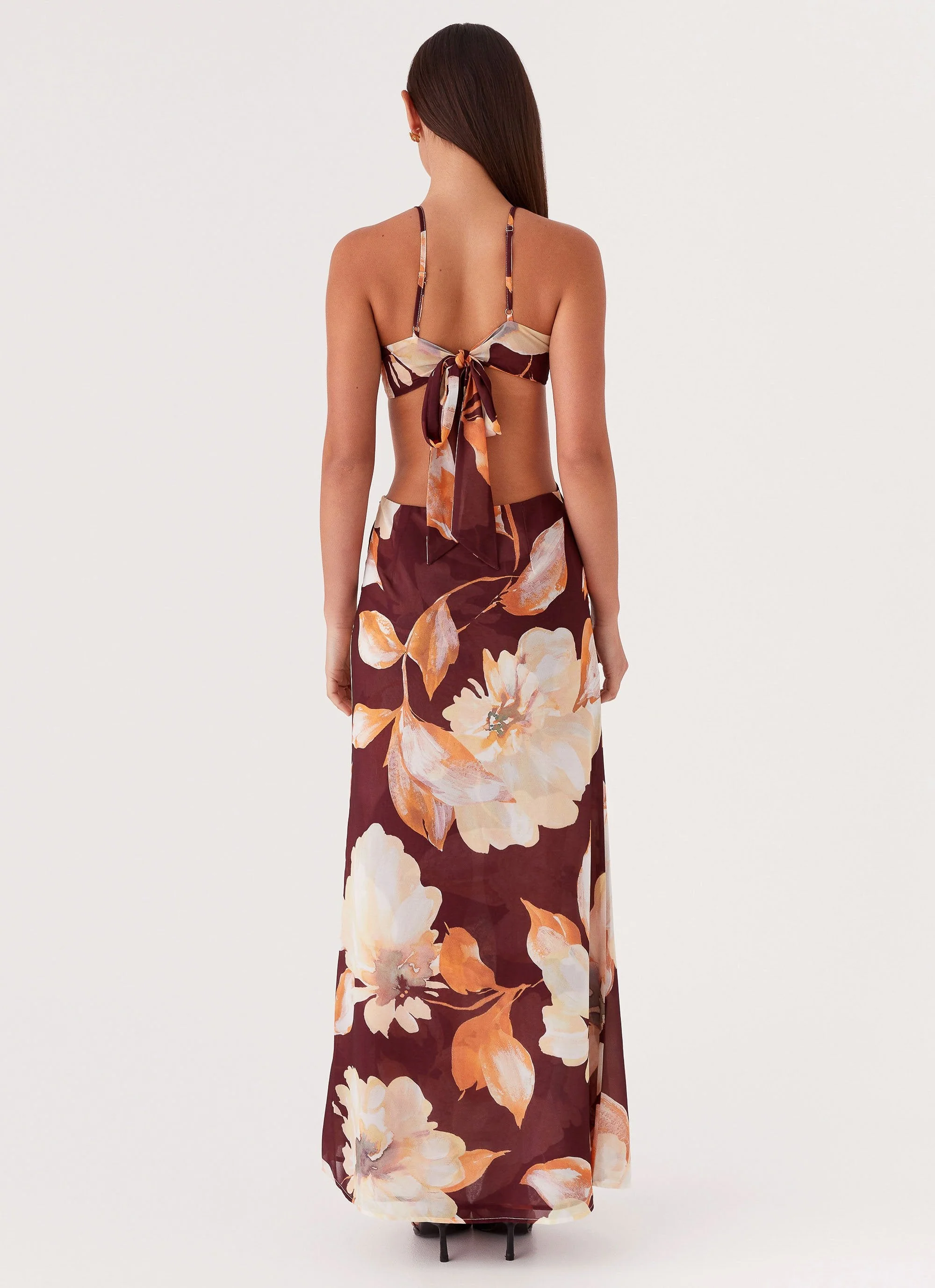 Primrose Daydream Maxi Dress - Brown Floral - Image 5