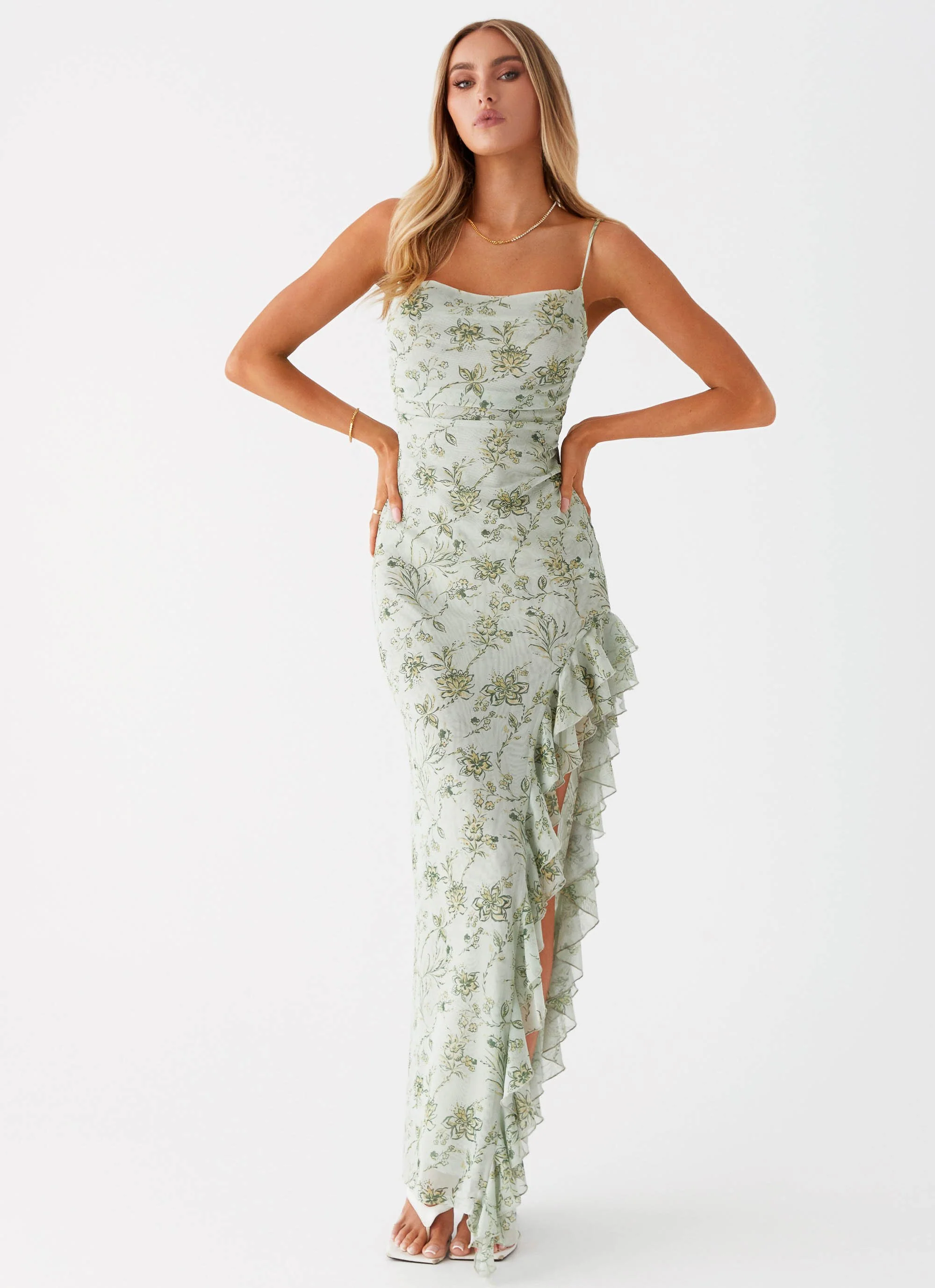 Princessa Maxi Dress - Sage Floral - Image 4