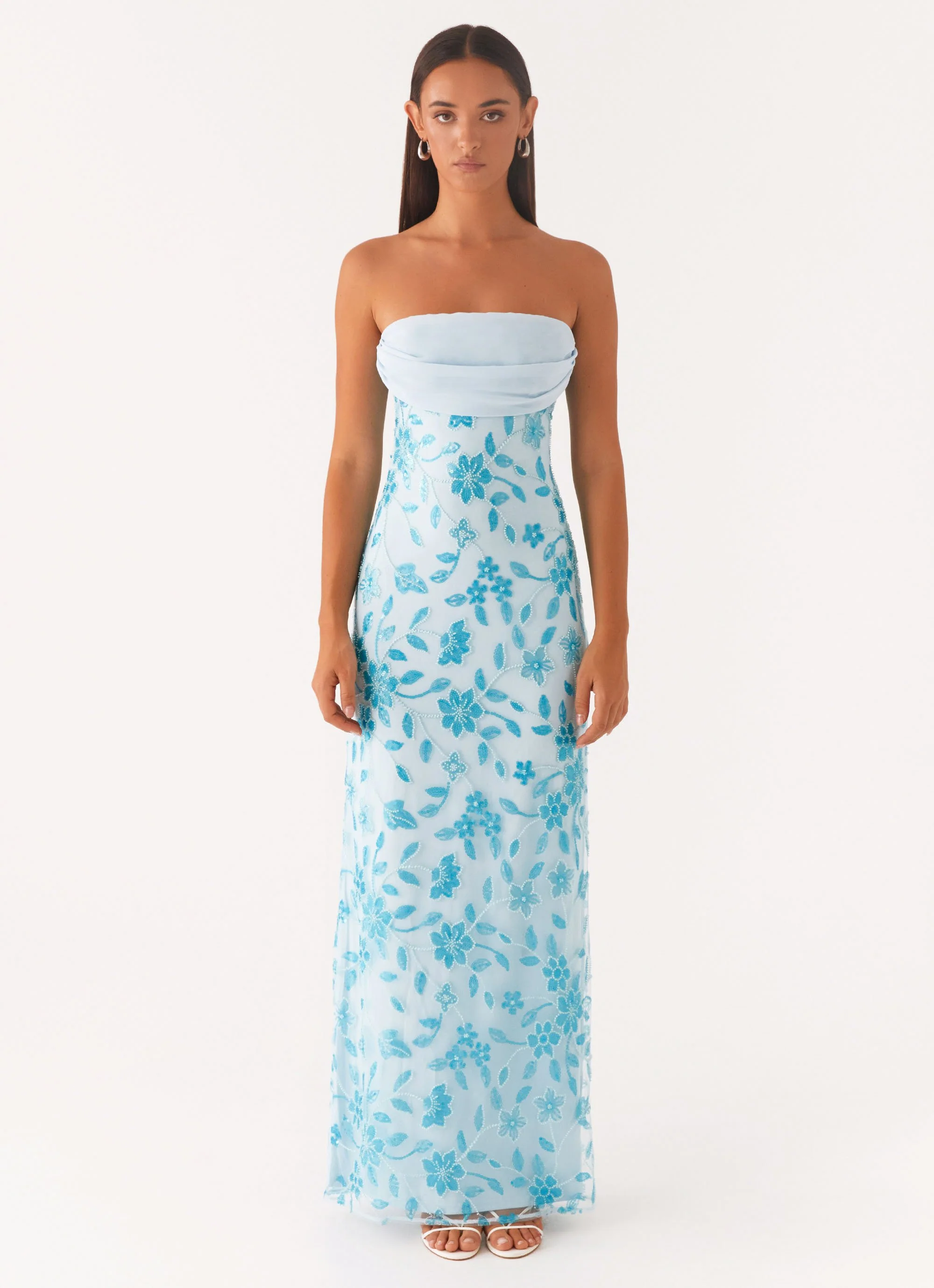 Prism Beaded Maxi Dress - Blue - Image 2
