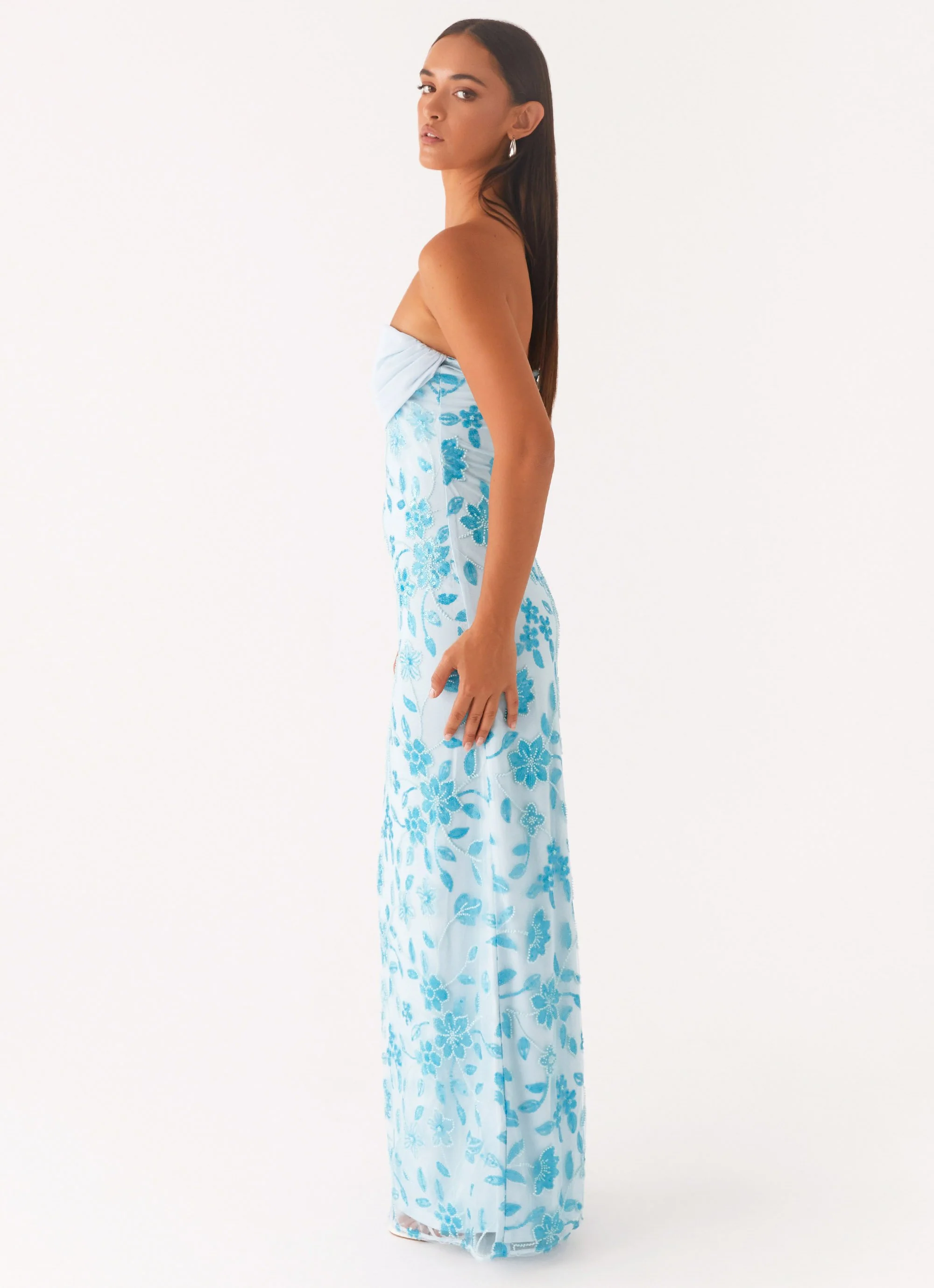 Prism Beaded Maxi Dress - Blue - Image 3