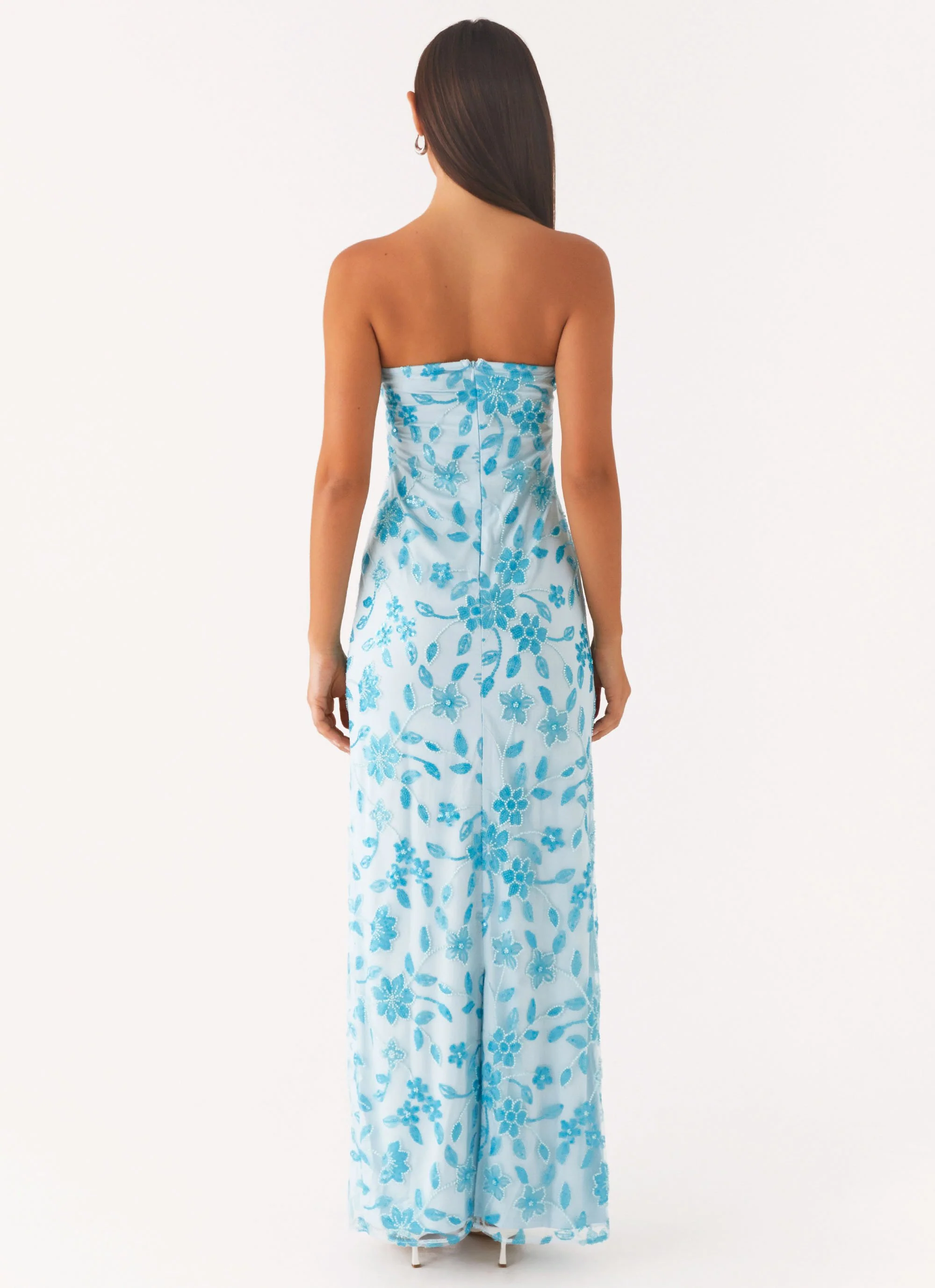 Prism Beaded Maxi Dress - Blue - Image 4