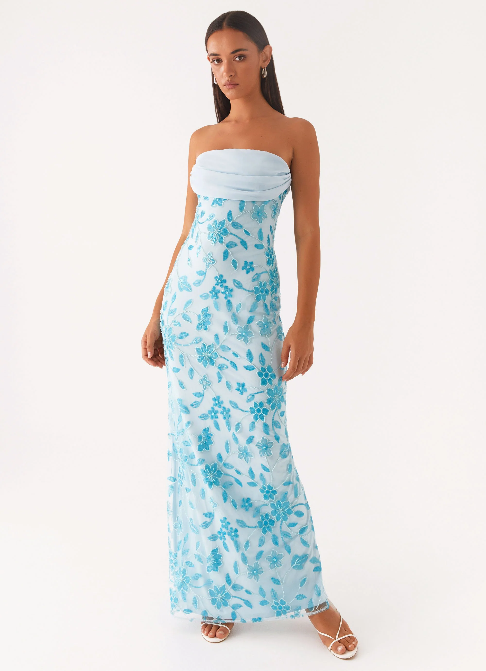 Prism Beaded Maxi Dress - Blue - Image 5